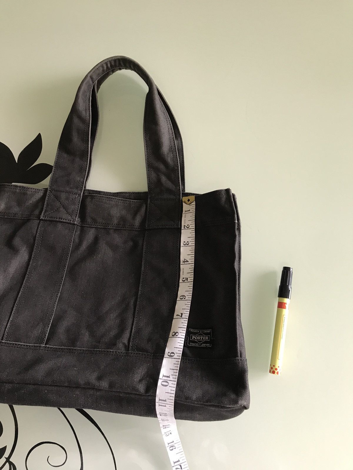 Porter 🥷🏿 Vintage Porter Hard Denim Tote Bag Size ONE SIZE - 21 Thumbnail