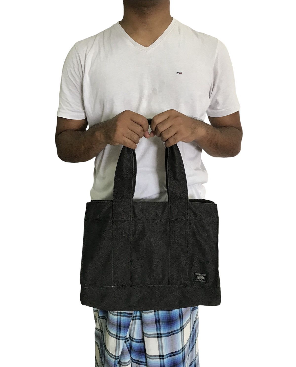 Porter 🥷🏿 Vintage Porter Hard Denim Tote Bag Size ONE SIZE - 3 Thumbnail