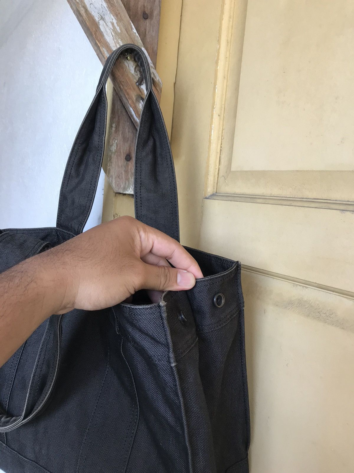 Porter 🥷🏿 Vintage Porter Hard Denim Tote Bag Size ONE SIZE - 11 Thumbnail