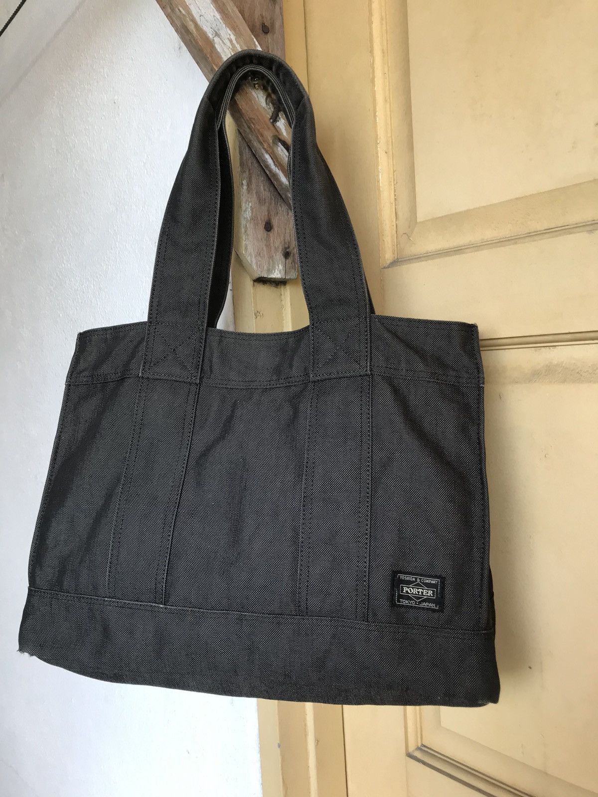 Porter 🥷🏿 Vintage Porter Hard Denim Tote Bag Size ONE SIZE - 4 Thumbnail