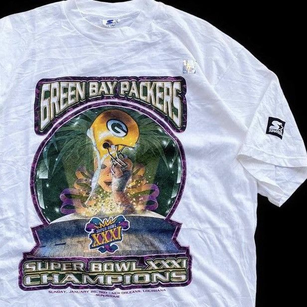 Starter 1997 Packers Super Bowl XXXI Winner Tees Size US XL / EU 56 / 4 - 4 Thumbnail