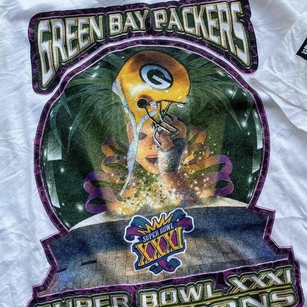 Starter 1997 Packers Super Bowl XXXI Winner Tees Size US XL / EU 56 / 4 - 3 Thumbnail