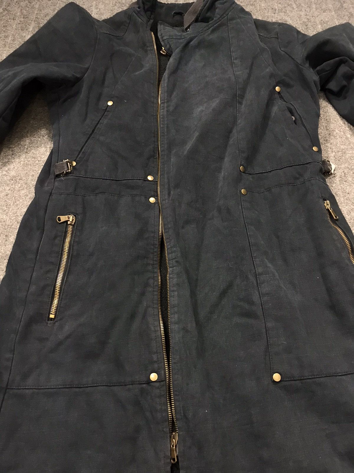 Seditionaries Sisley Paris Italy Trench Coat Parka Padded Punk Jacket Size M / US 6-8 / IT 42-44 - 3 Thumbnail