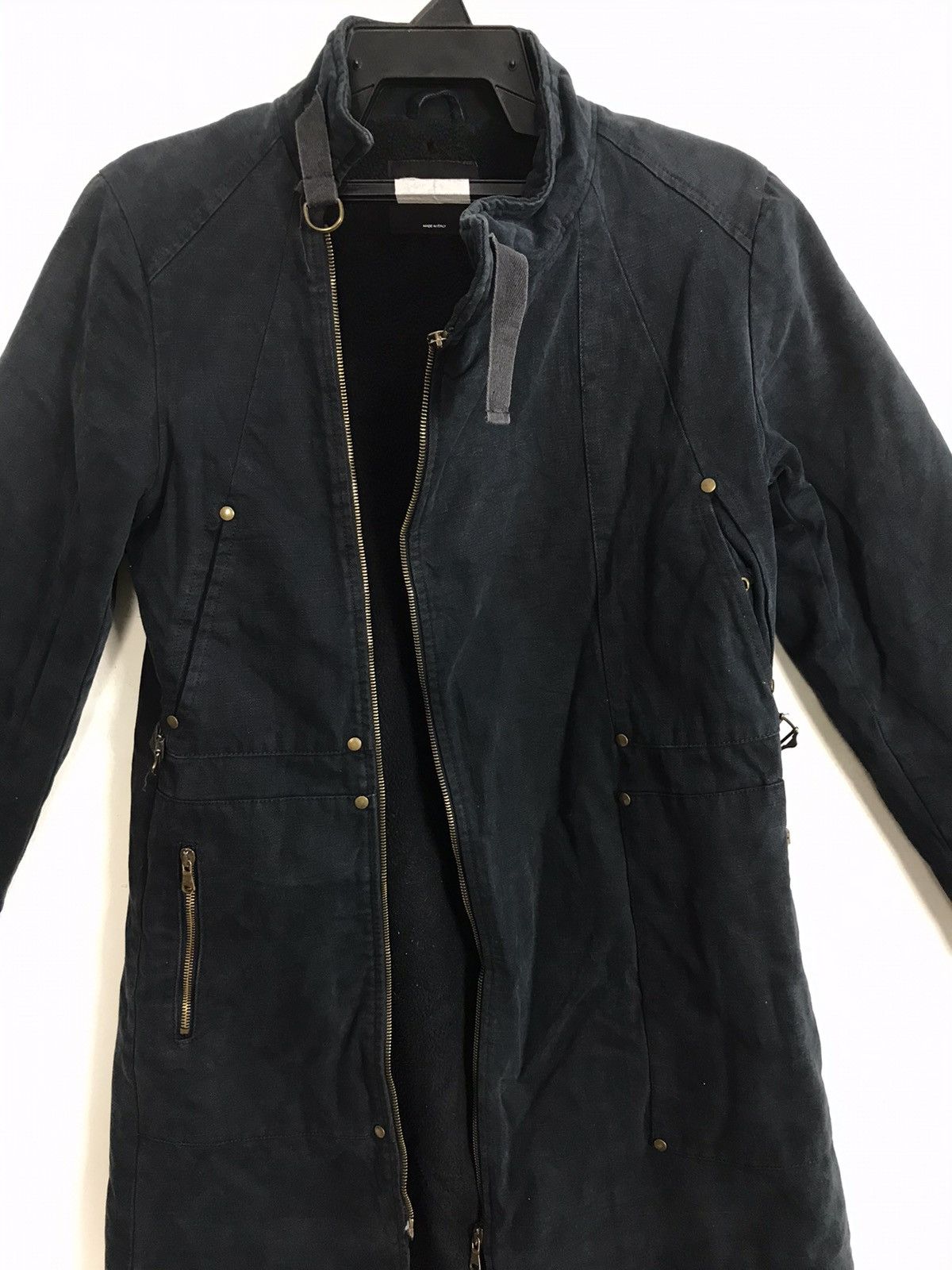 Seditionaries Sisley Paris Italy Trench Coat Parka Padded Punk Jacket Size M / US 6-8 / IT 42-44 - 2 Thumbnail