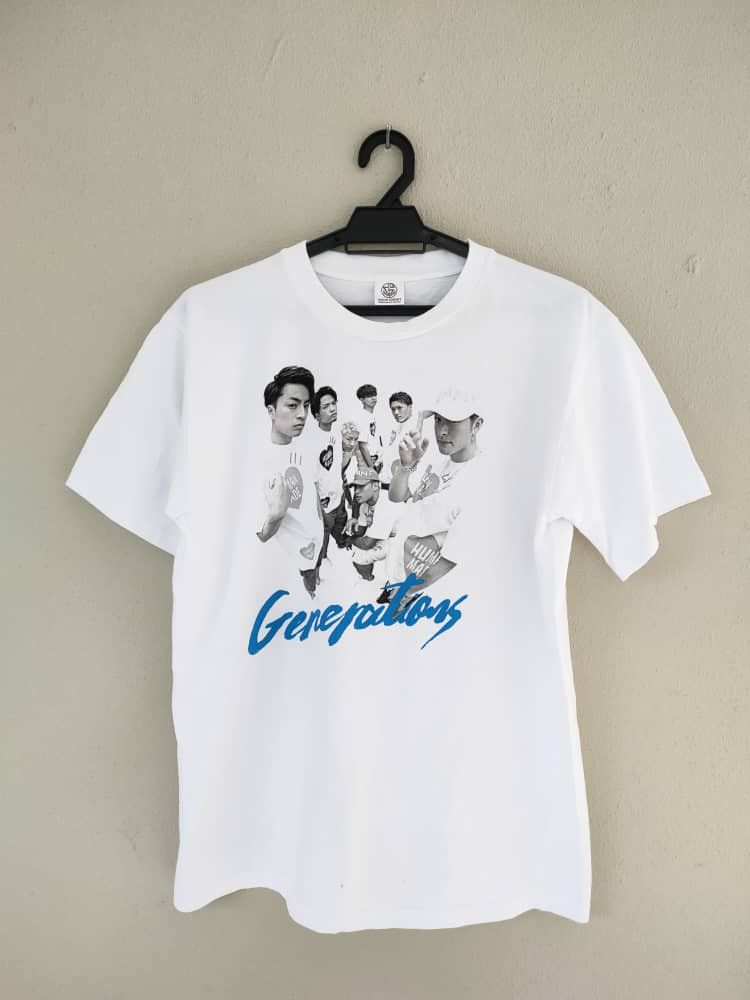 image of Band Tees x Rap Tees Generations Japanese Band T in White, Men's (Size Medium)