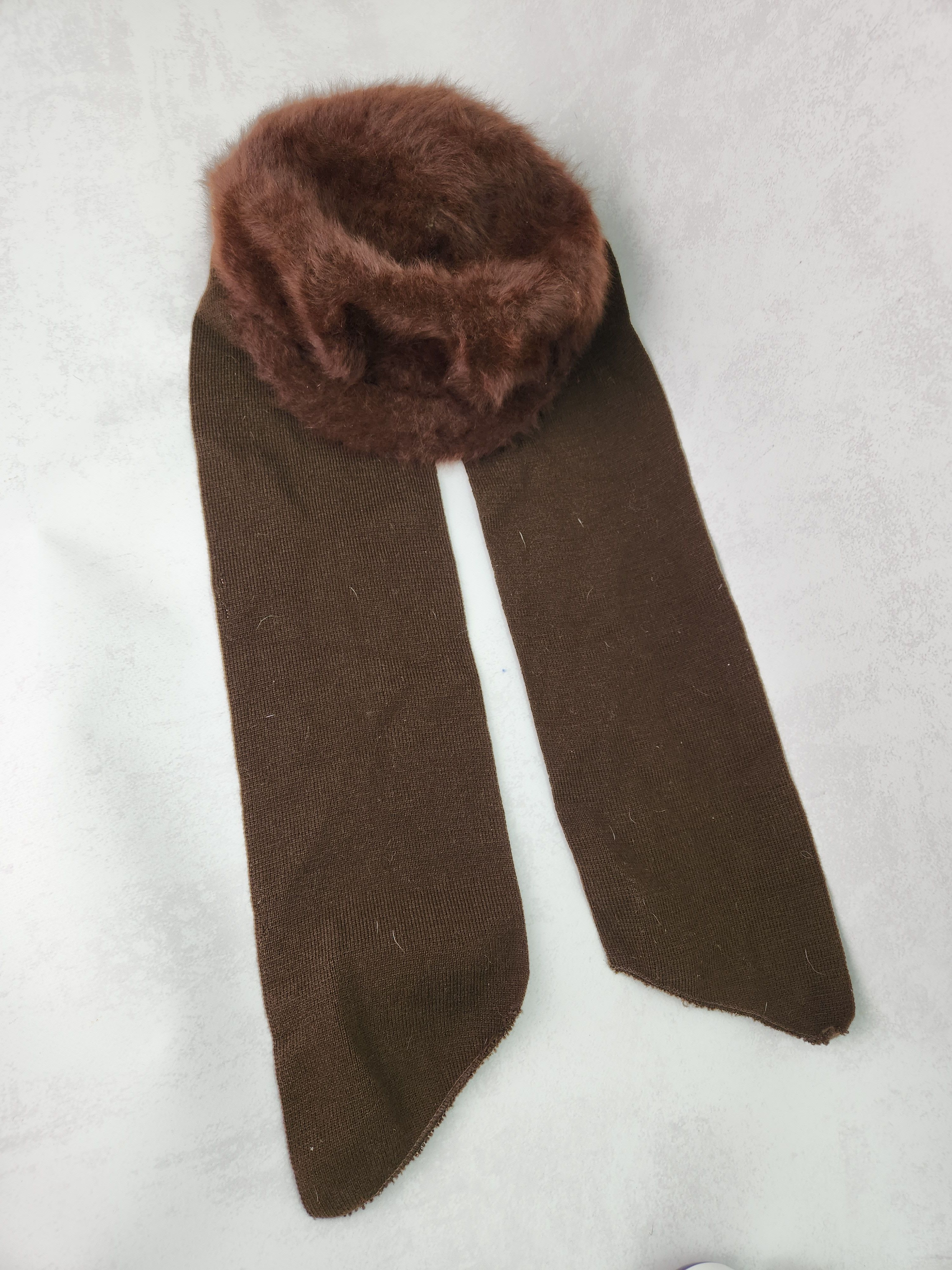Kangol Vintage rare y2k fur scarf hat Size ONE SIZE - 1 Thumbnail