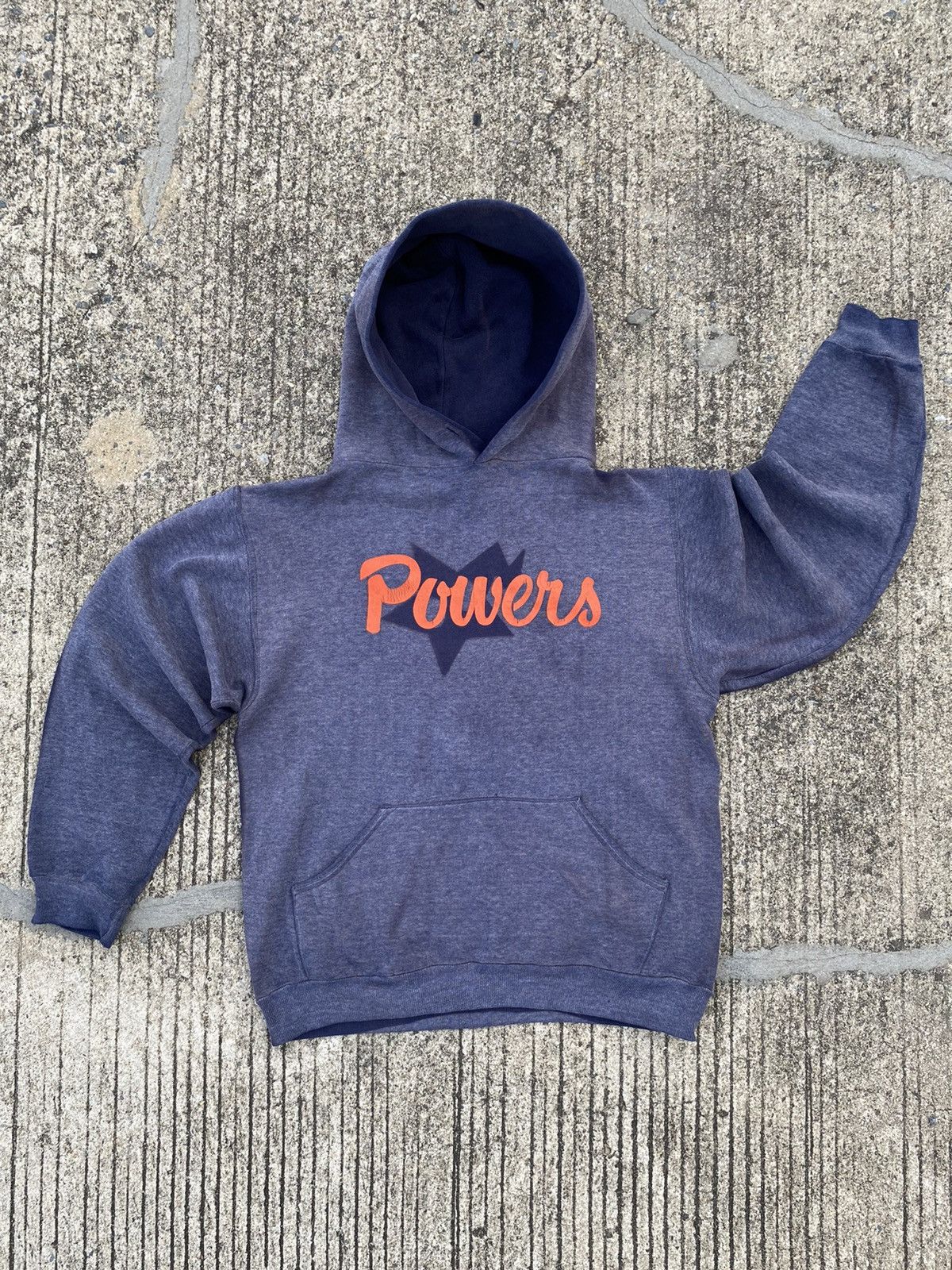 image of Faded Russell Athletic Hoodie 80's in Navy, Men's (Size Small)