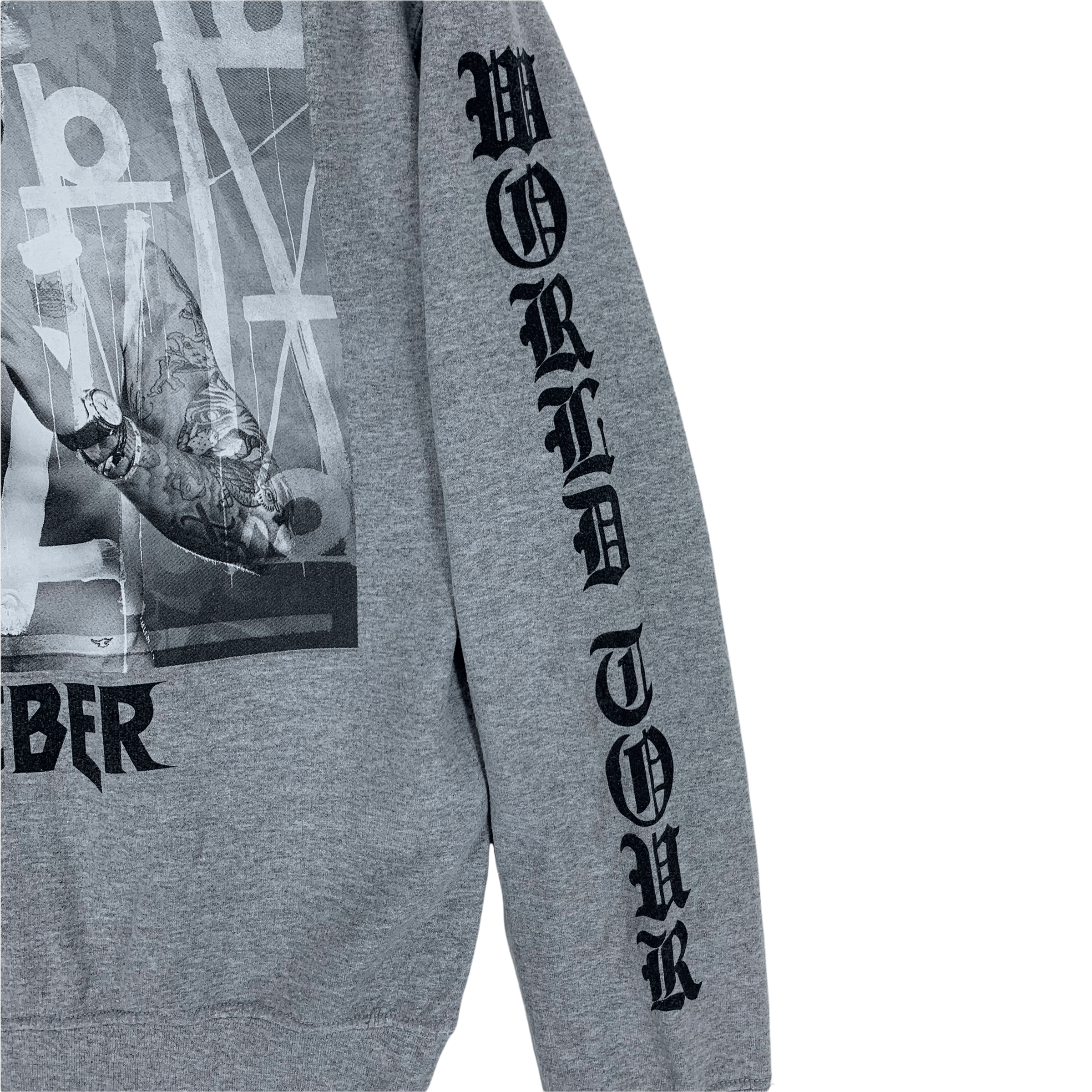 Gildan Y2K Justin Bieber Back & Sleeve Big Logo Hoodies #3439-122 Size US S / EU 44-46 / 1 - 3 Thumbnail