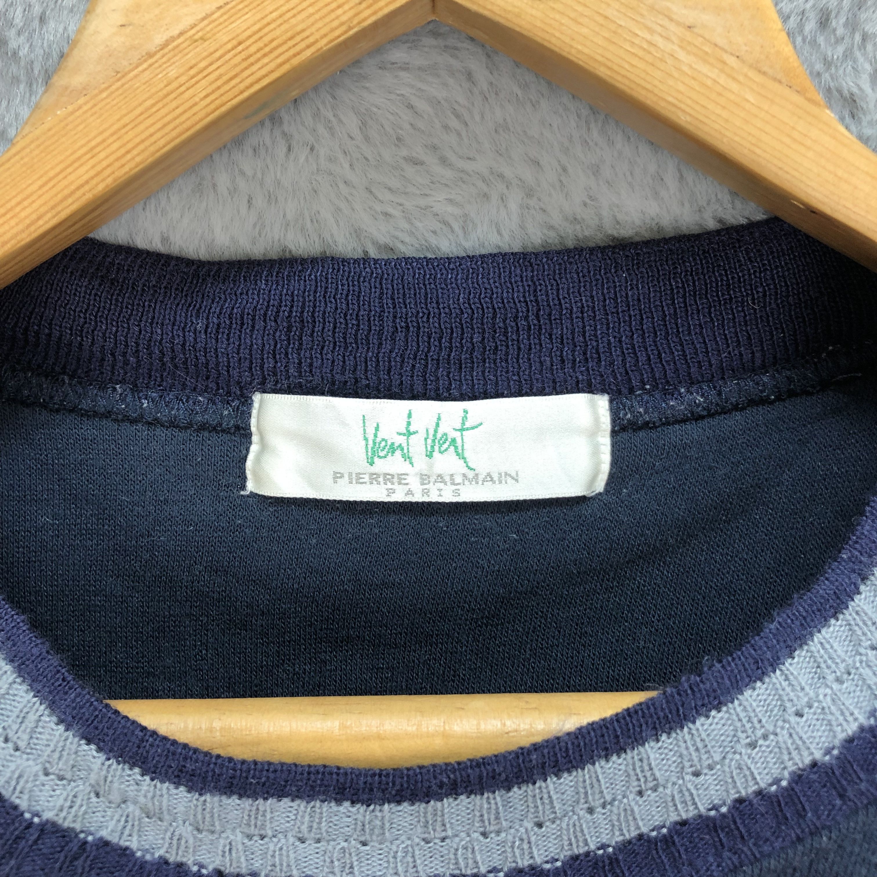 Japanese Brand VENT VENT PIERRE BALMAIN Embroidery Logo Sweatshirt #5014-25 Size US L / EU 52-54 / 3 - 7 Thumbnail