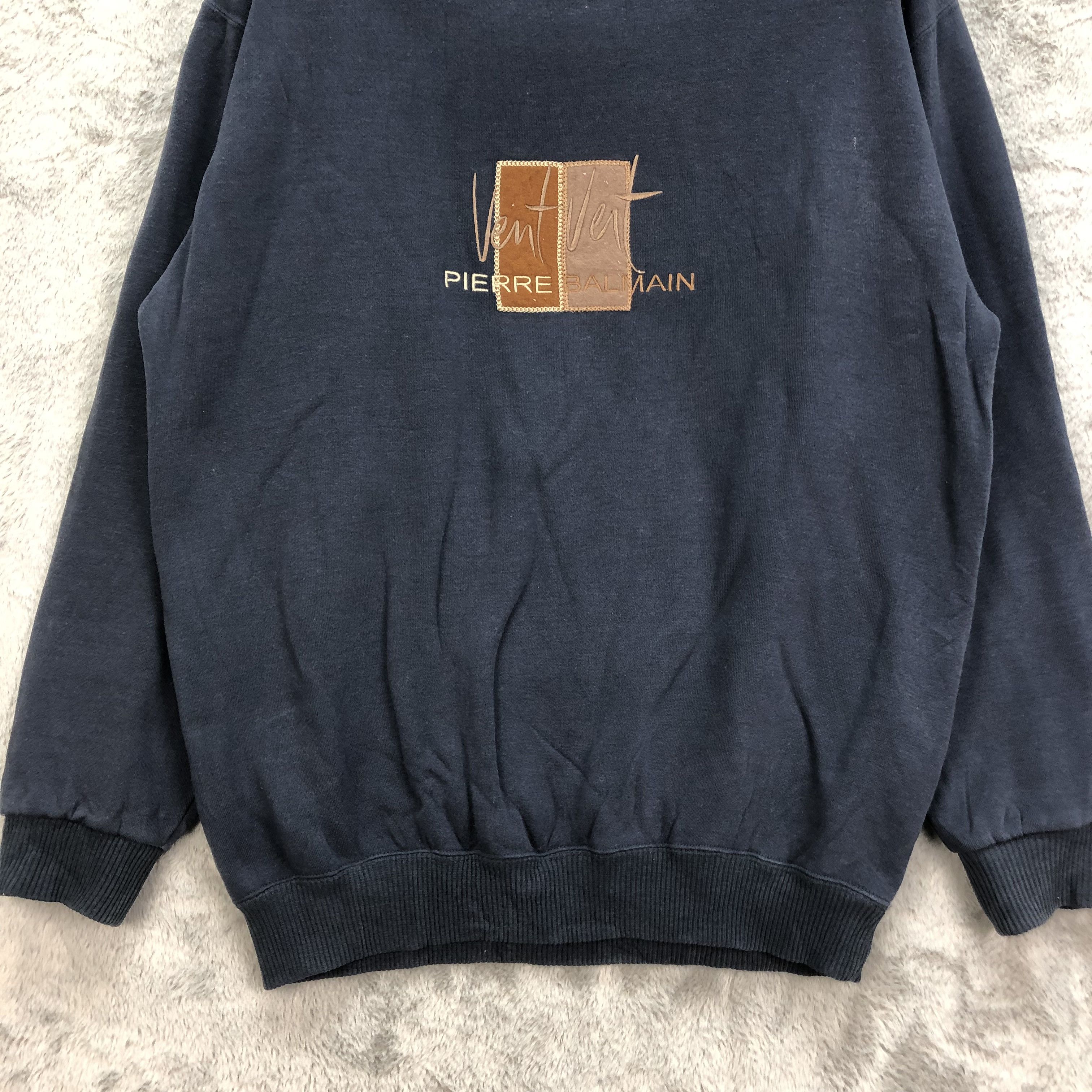 Japanese Brand VENT VENT PIERRE BALMAIN Embroidery Logo Sweatshirt #5014-25 Size US L / EU 52-54 / 3 - 4 Thumbnail