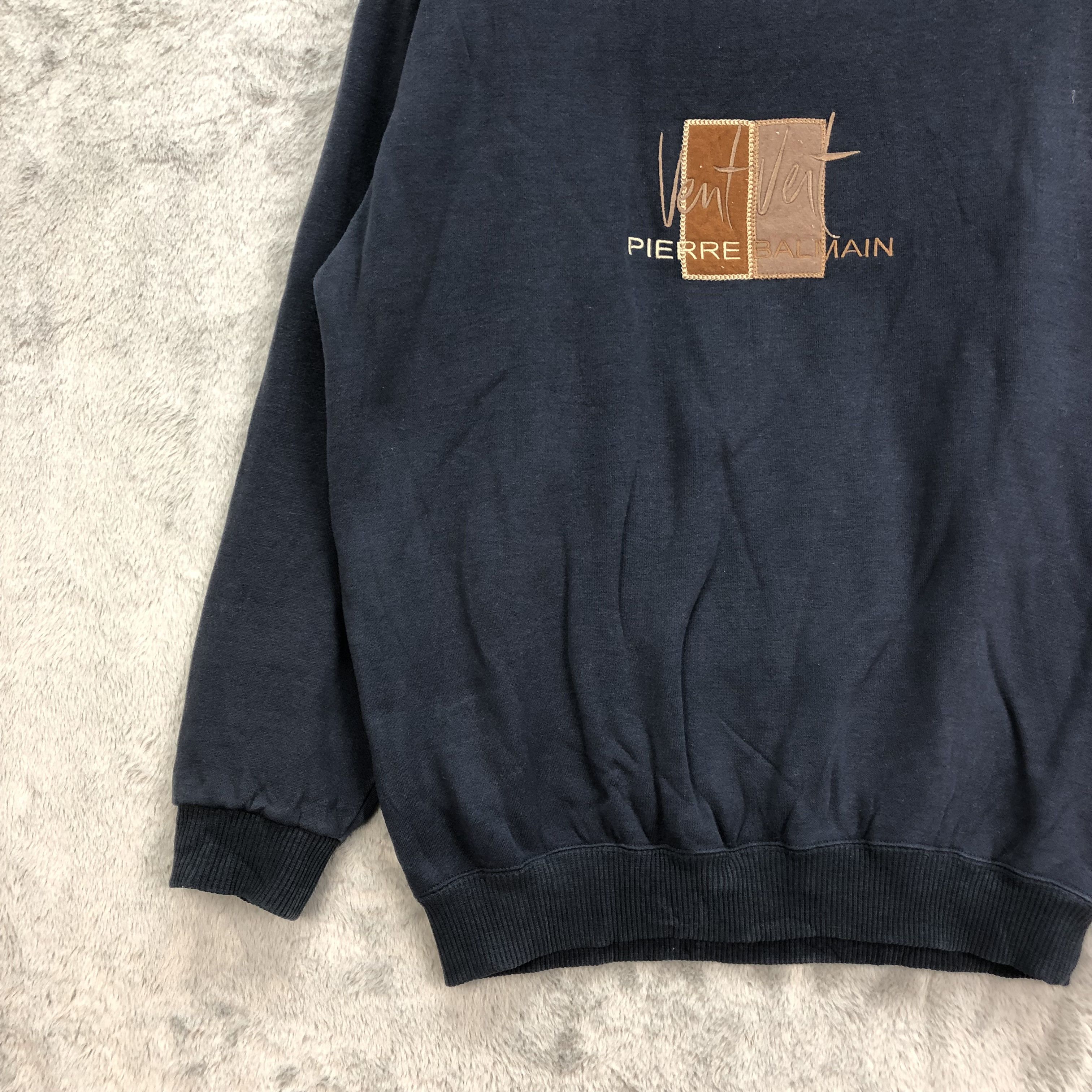 Japanese Brand VENT VENT PIERRE BALMAIN Embroidery Logo Sweatshirt #5014-25 Size US L / EU 52-54 / 3 - 5 Thumbnail