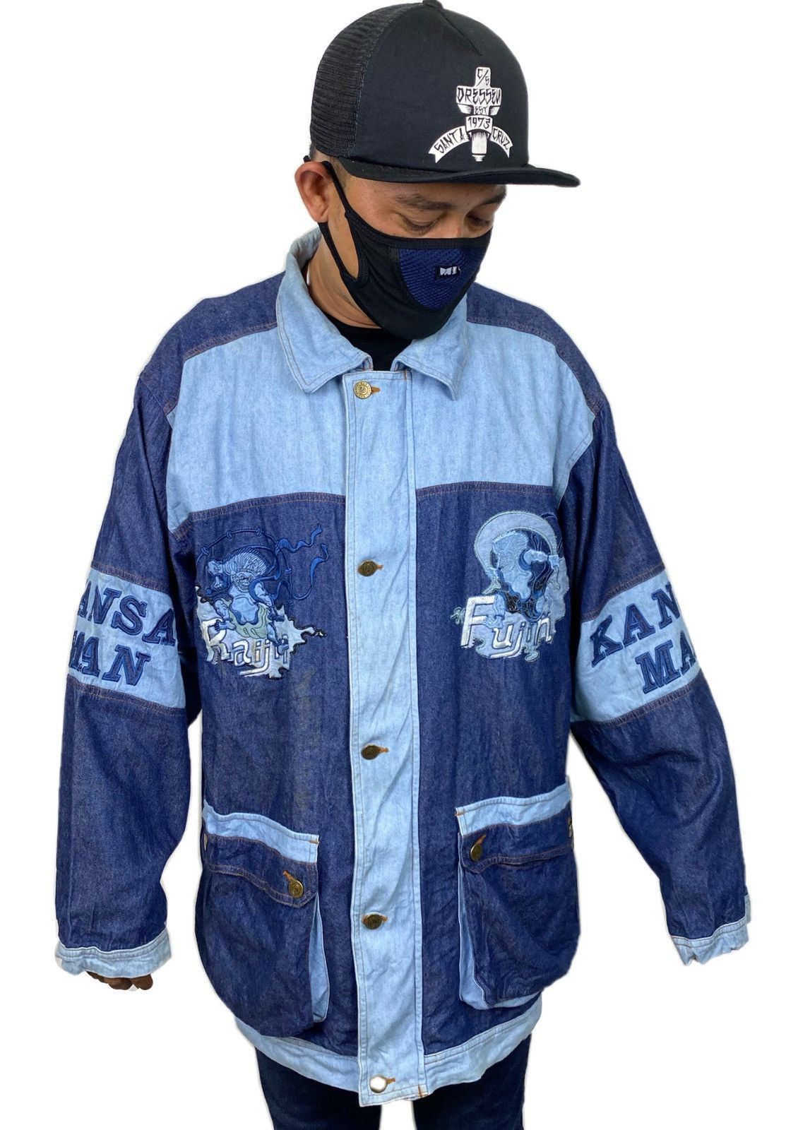 Kansai Yamamoto 🔥RARE🔥VTG 90’s KANSAI YAMAMOTO EMBROIDEREY DENIM Size US L / EU 52-54 / 3 - 2 Thumbnail