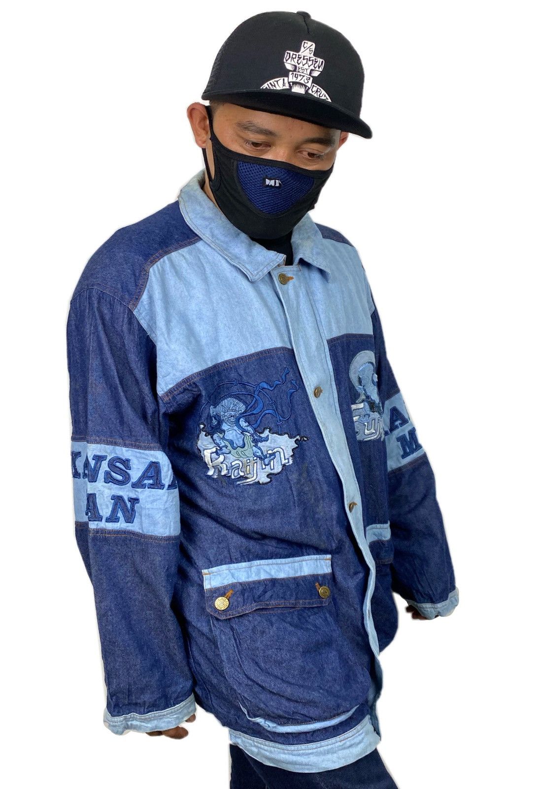 Kansai Yamamoto 🔥RARE🔥VTG 90’s KANSAI YAMAMOTO EMBROIDEREY DENIM Size US L / EU 52-54 / 3 - 3 Thumbnail