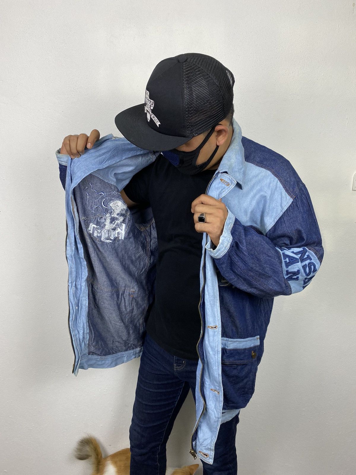 Kansai Yamamoto 🔥RARE🔥VTG 90’s KANSAI YAMAMOTO EMBROIDEREY DENIM Size US L / EU 52-54 / 3 - 4 Thumbnail