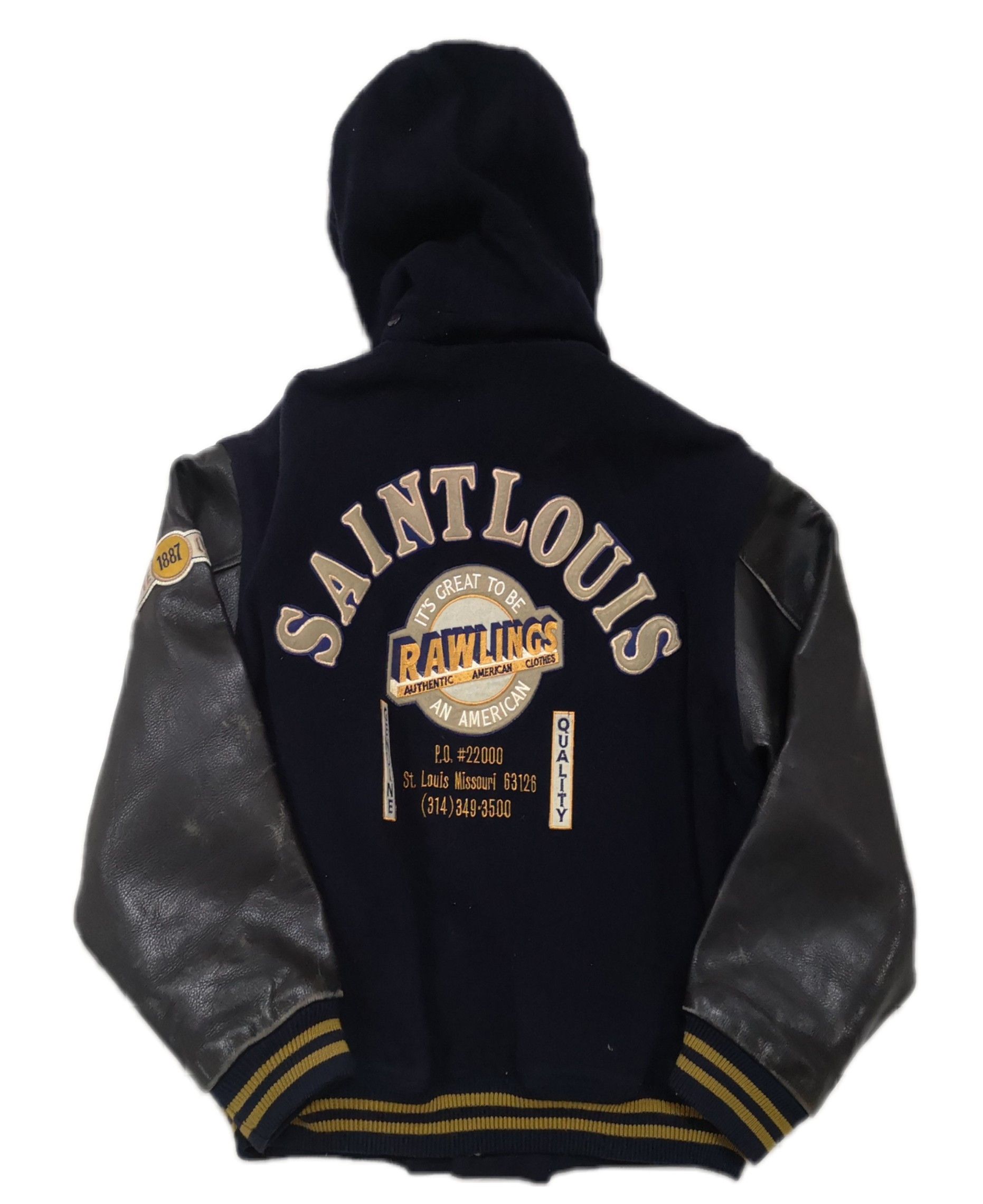 Vintage 🔥 Saint Louis Varsity Leather Jacket Size US M / EU 48-50 / 2 - 2 Thumbnail