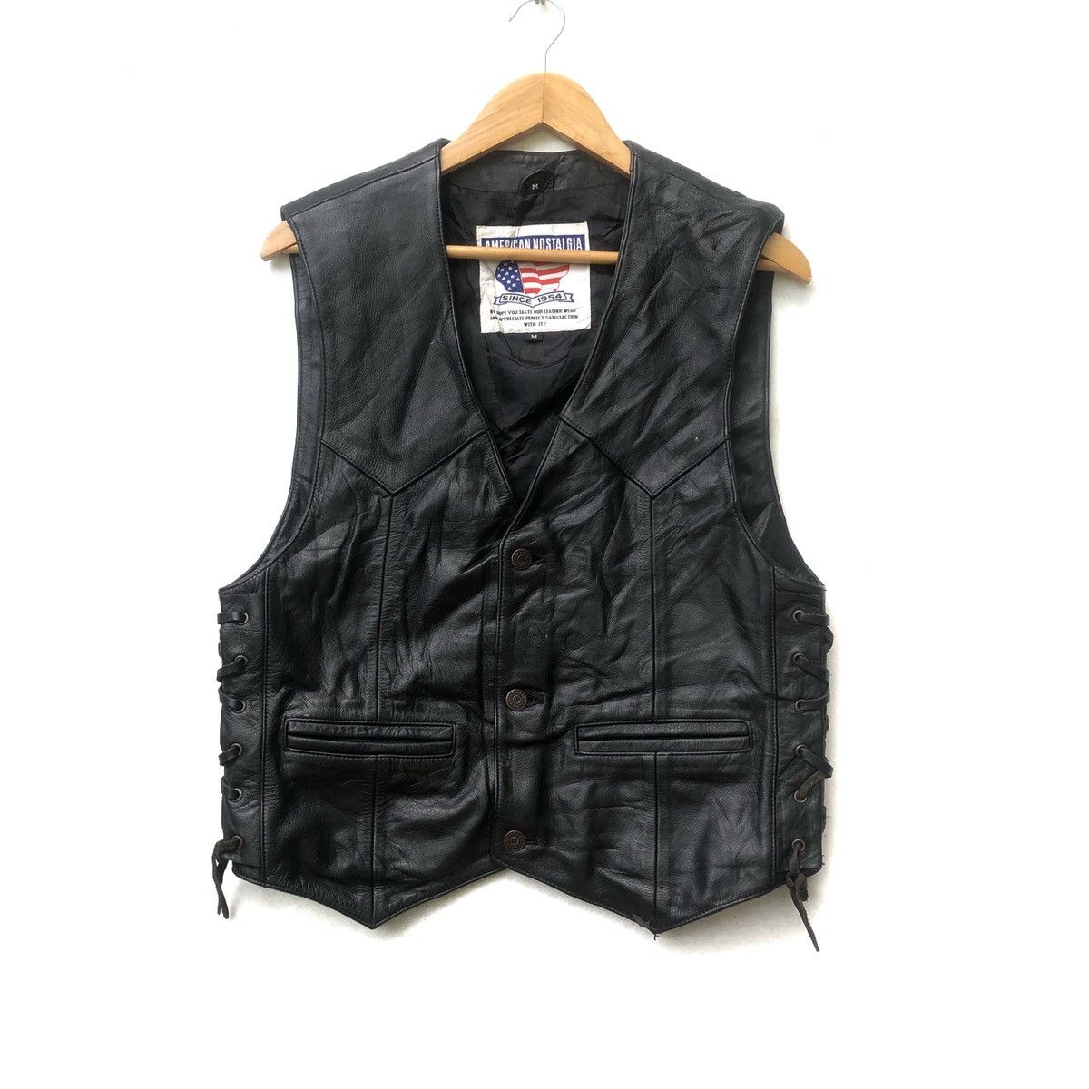 Vanson Leathers × Vintage American Nostalgia Black Leather Jacket Size US M / EU 48-50 / 2 - 1 Thumbnail