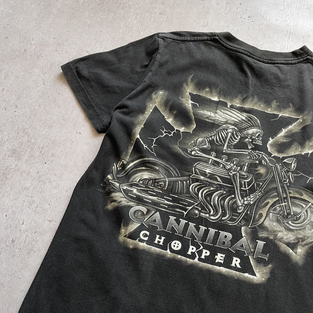 Vintage Cannibal chopper vintage tee movie skulls skeleton logo bike Size US M / EU 48-50 / 2 - 8 Thumbnail