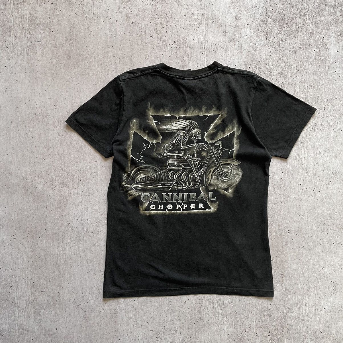 Vintage Cannibal chopper vintage tee movie skulls skeleton logo bike Size US M / EU 48-50 / 2 - 7 Thumbnail