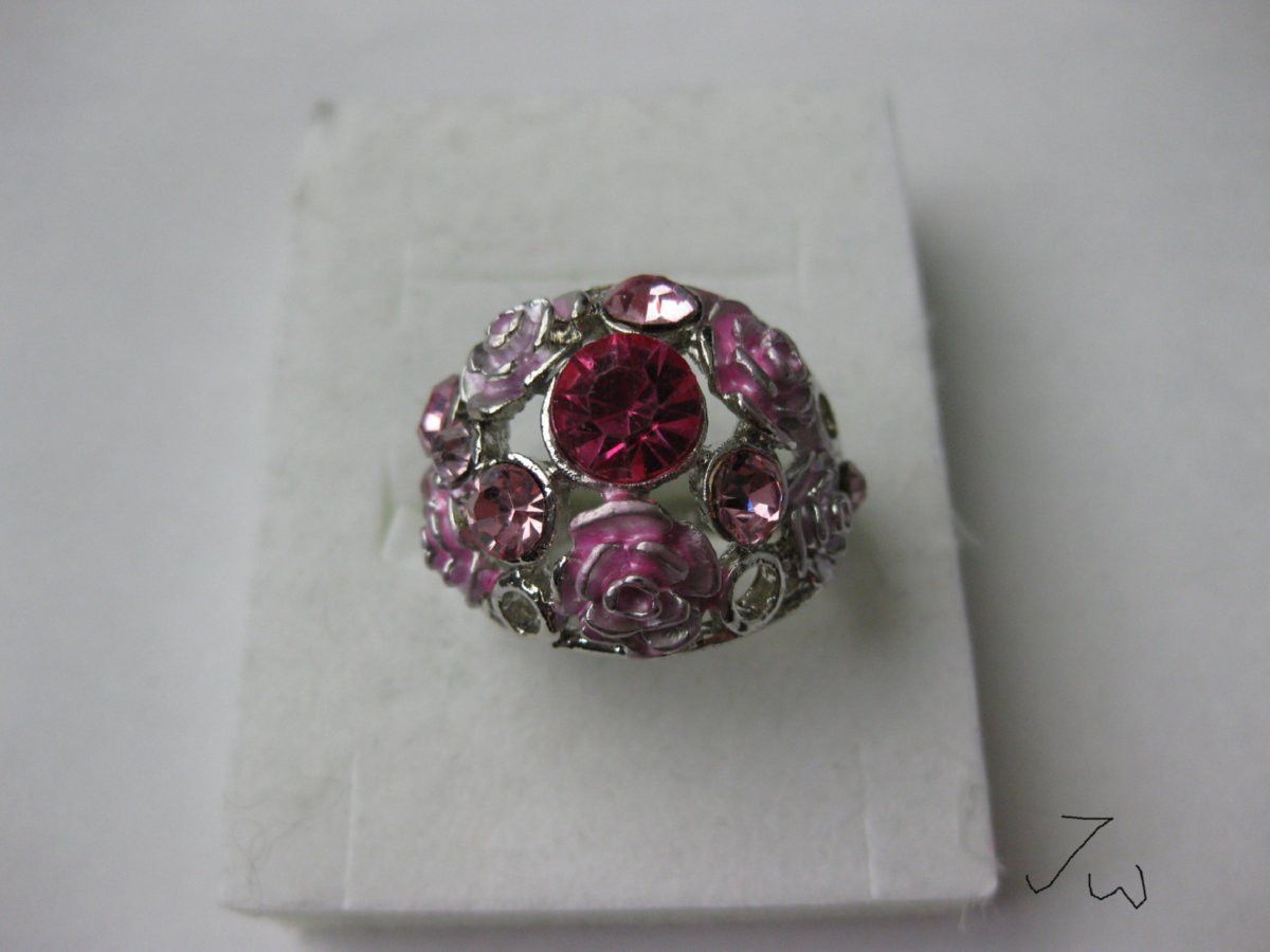 Jewelry Pink Rose CZs Ring - Size 5 Size ONE SIZE - 1 Thumbnail