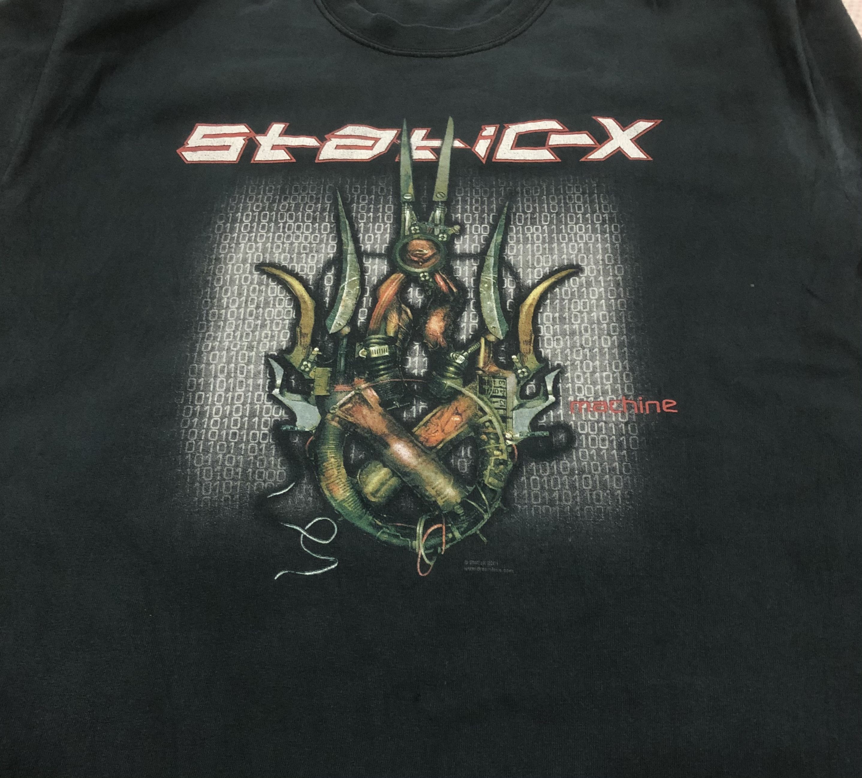 Band Tees Vintage Distressed/Very Worn Static-X Band Tshirt Size US L / EU 52-54 / 3 - 3 Thumbnail