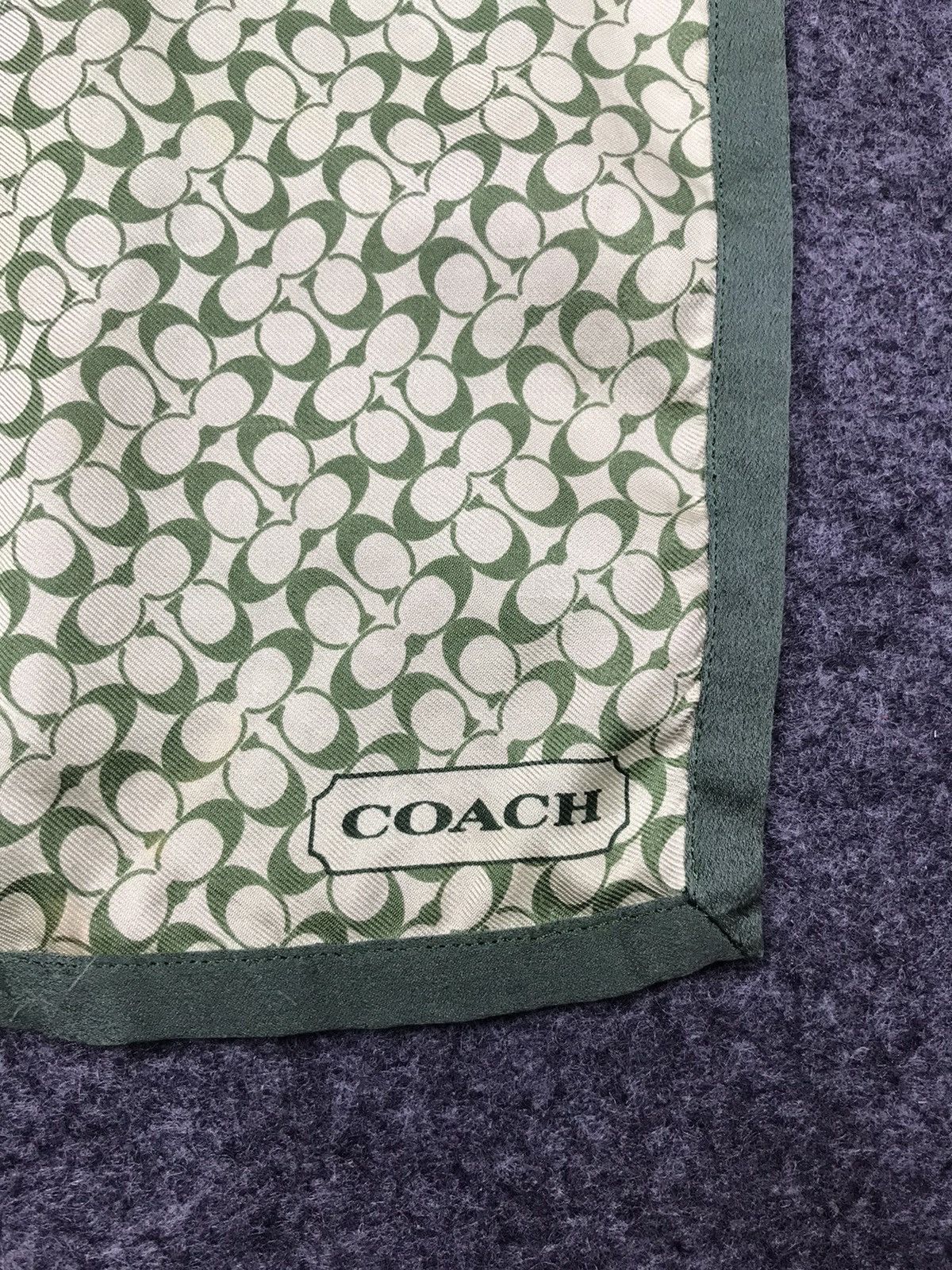 Coach Vintage Coach Silk Scarf Monogram All Over Logo Square Size ONE SIZE - 3 Thumbnail