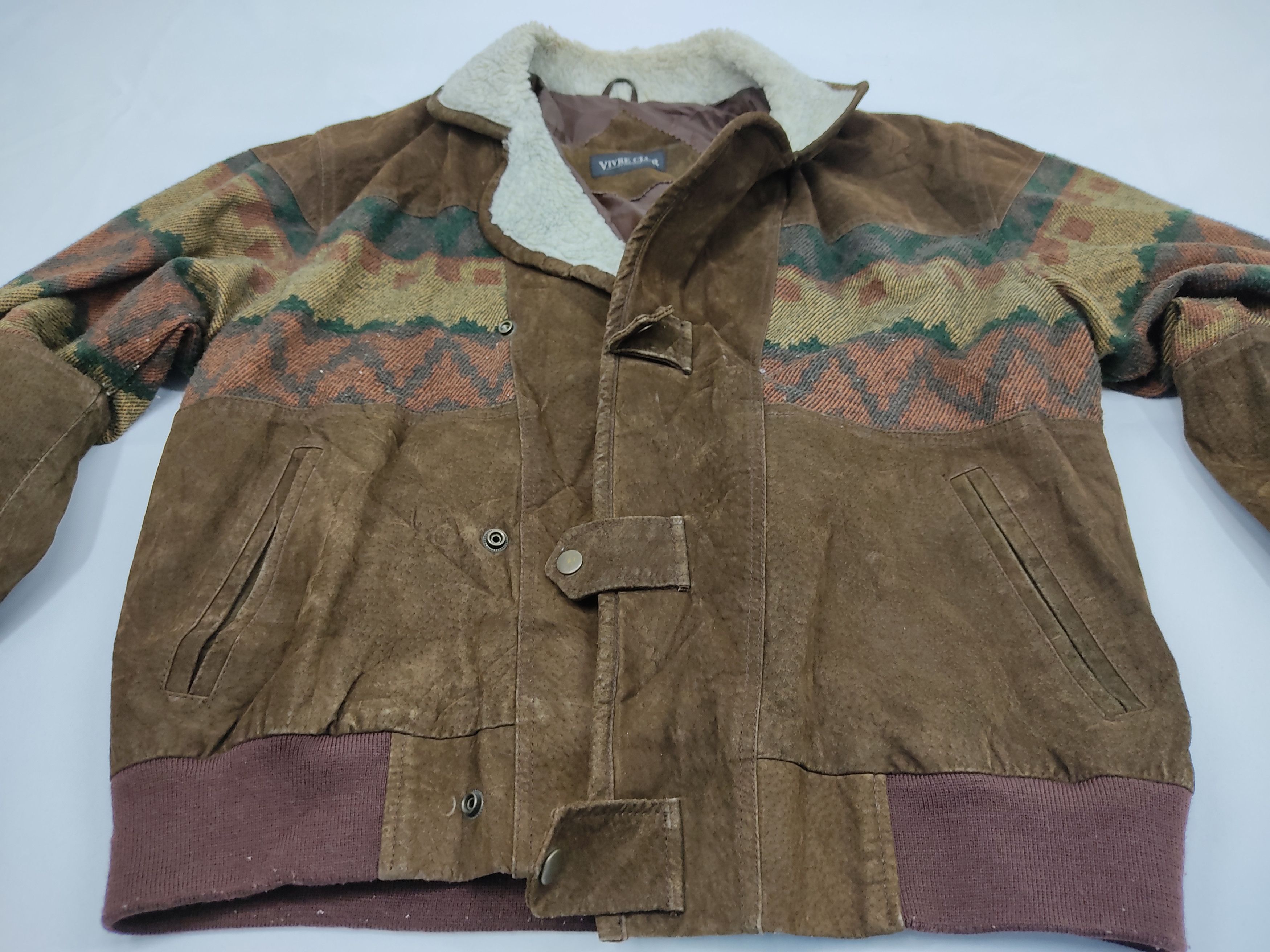 Leather Vintage Vivre Club Friendly Leather Patchwork Ethic Jacket Size US M / EU 48-50 / 2 - 1 Thumbnail