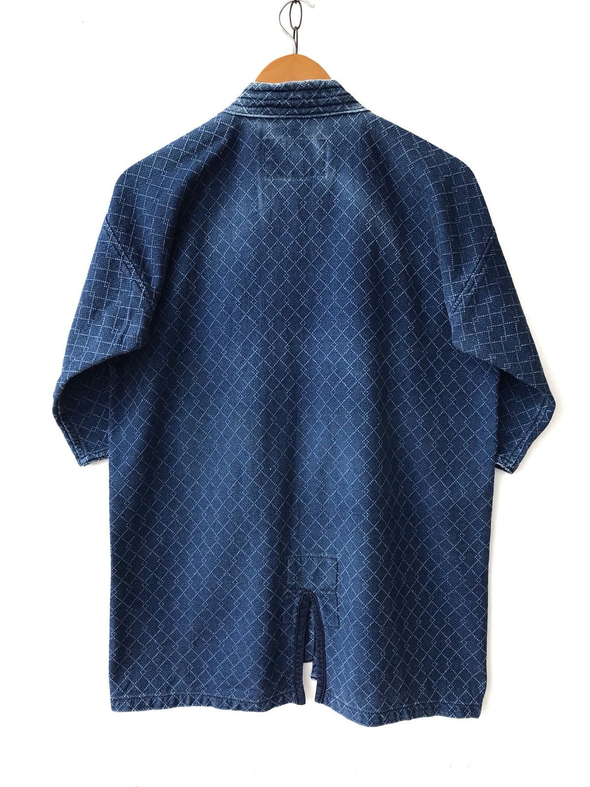 Indigo × Japanese Brand × Real Japan Blues 90s Samurai Kendo Denim Indigo Dyed Sanjuro Jacket Size US S / EU 44-46 / 1 - 5 Thumbnail
