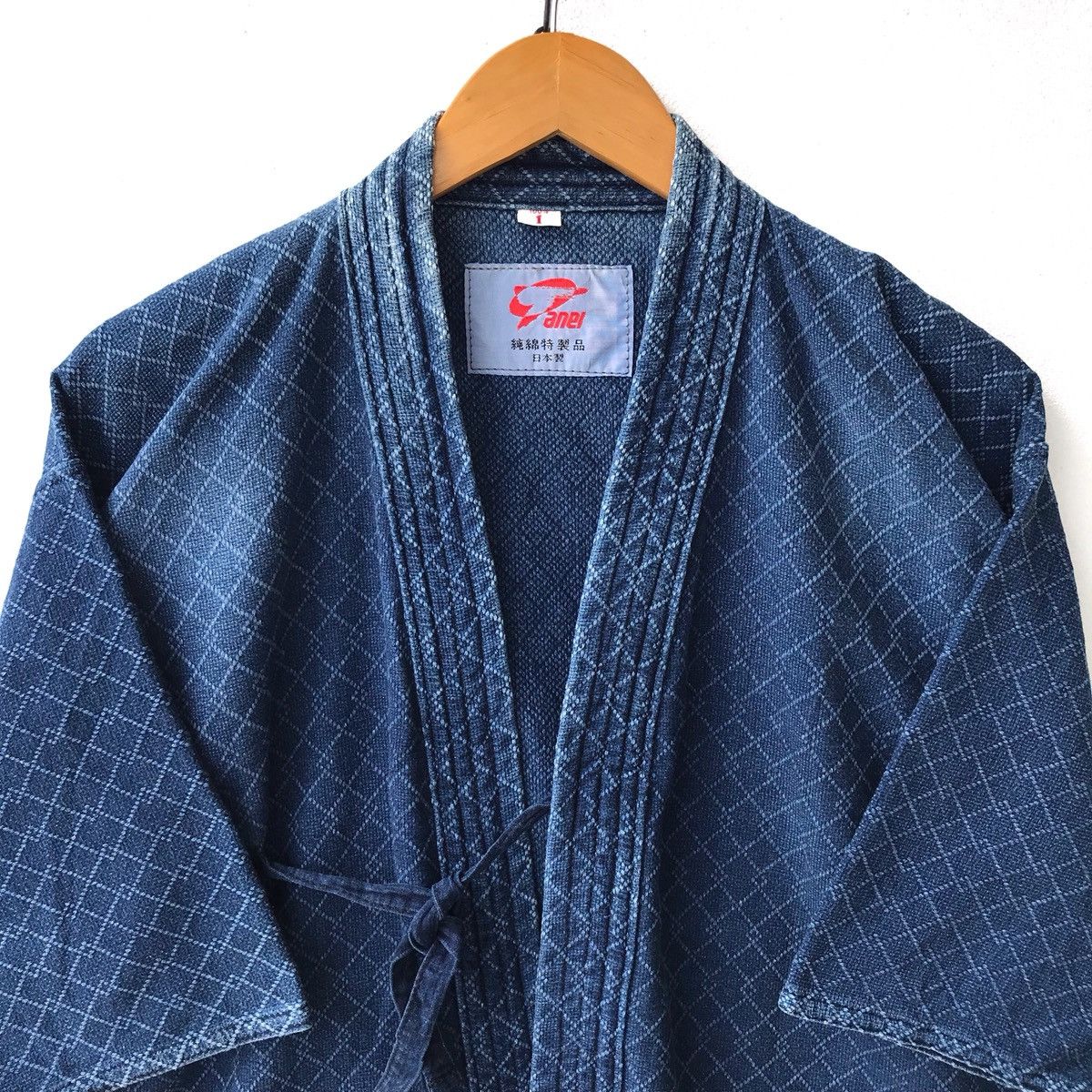 Indigo × Japanese Brand × Real Japan Blues 90s Samurai Kendo Denim Indigo Dyed Sanjuro Jacket Size US S / EU 44-46 / 1 - 2 Thumbnail