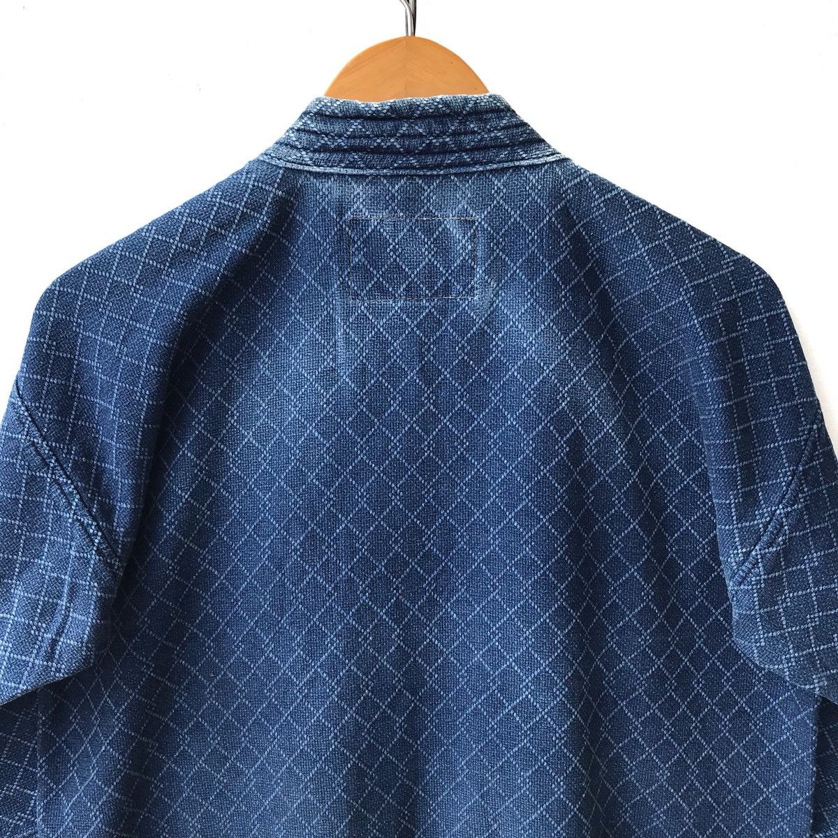 Indigo × Japanese Brand × Real Japan Blues 90s Samurai Kendo Denim Indigo Dyed Sanjuro Jacket Size US S / EU 44-46 / 1 - 6 Thumbnail