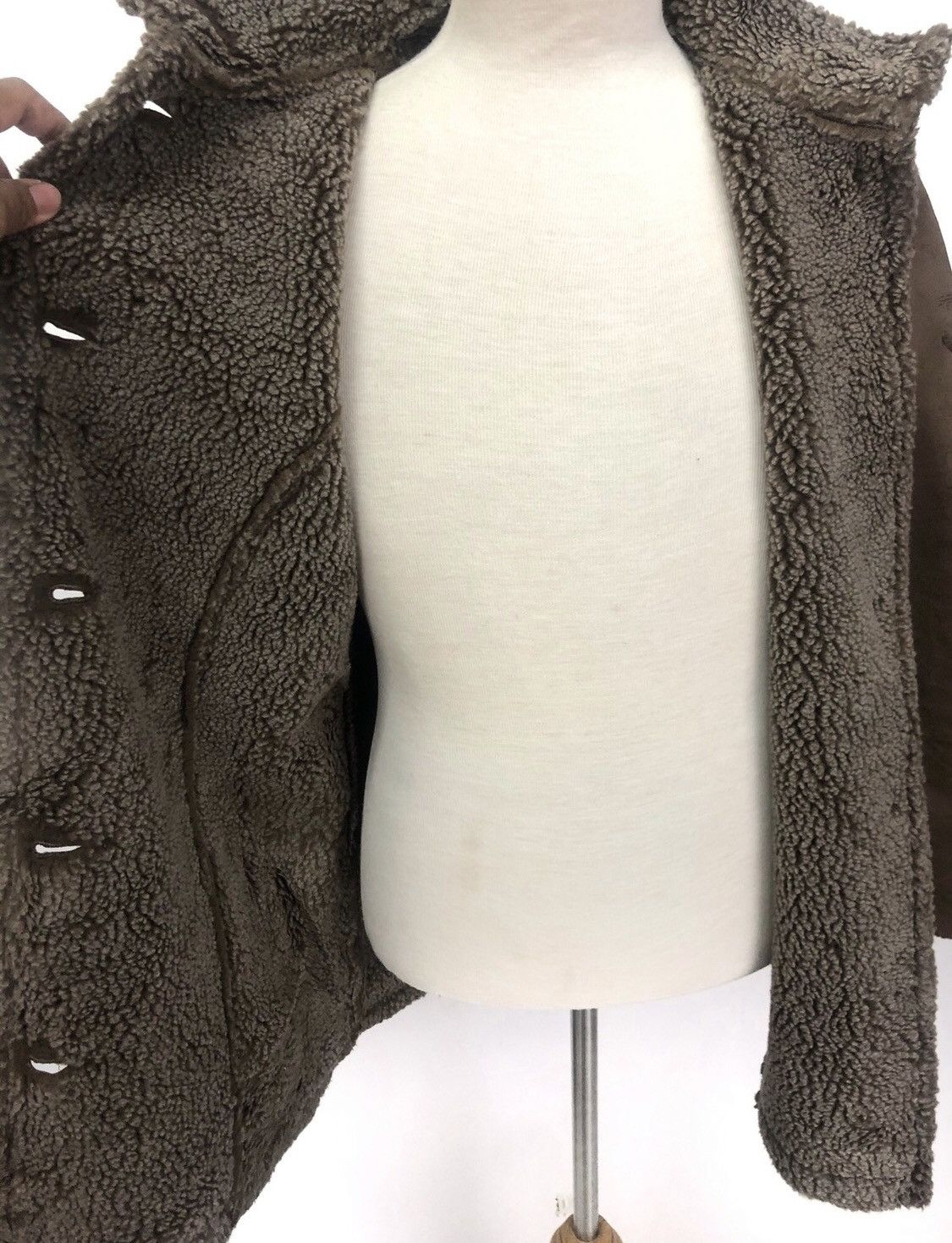 Genuine Leather Mink Fur LL.Bean Sherpa Leather Jacket Size US L / EU 52-54 / 3 - 8 Thumbnail