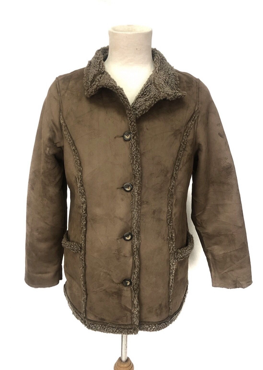 Genuine Leather Mink Fur LL.Bean Sherpa Leather Jacket Size US L / EU 52-54 / 3 - 1 Thumbnail