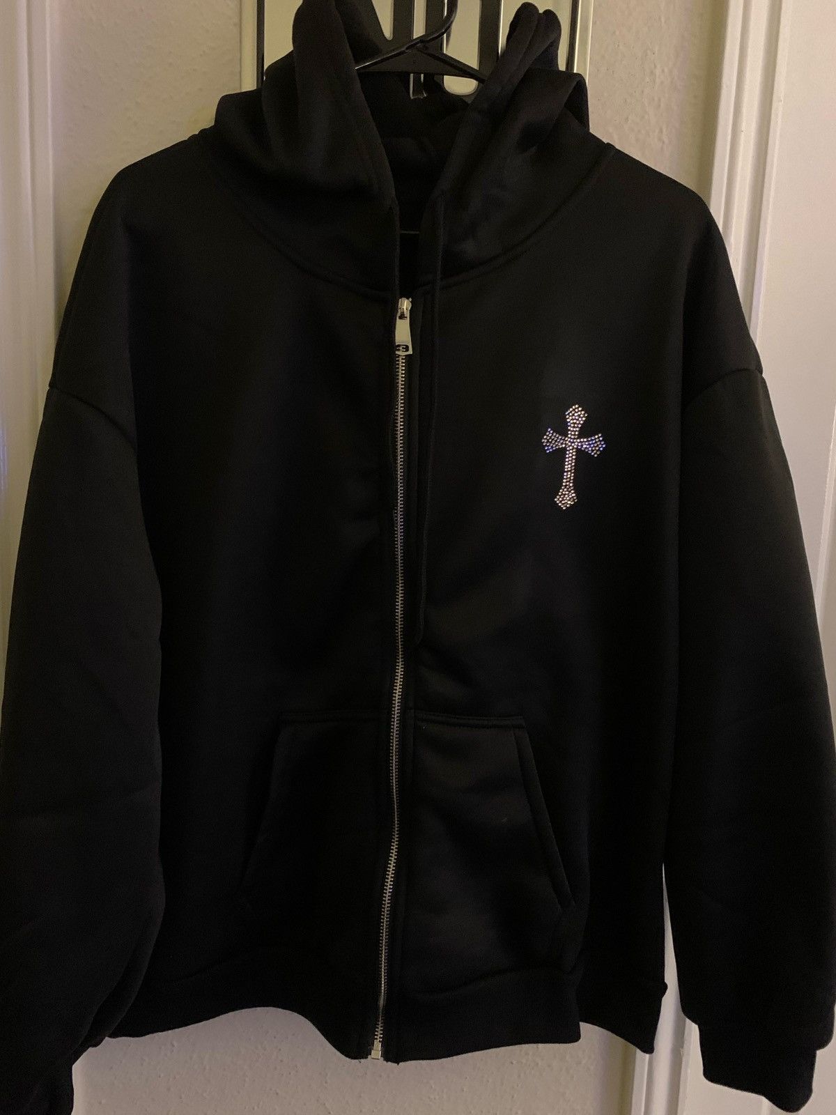 Japanese Brand Rhinestones Skeleton Cross Hoodie Size US M / EU 48-50 / 2 - 4 Thumbnail