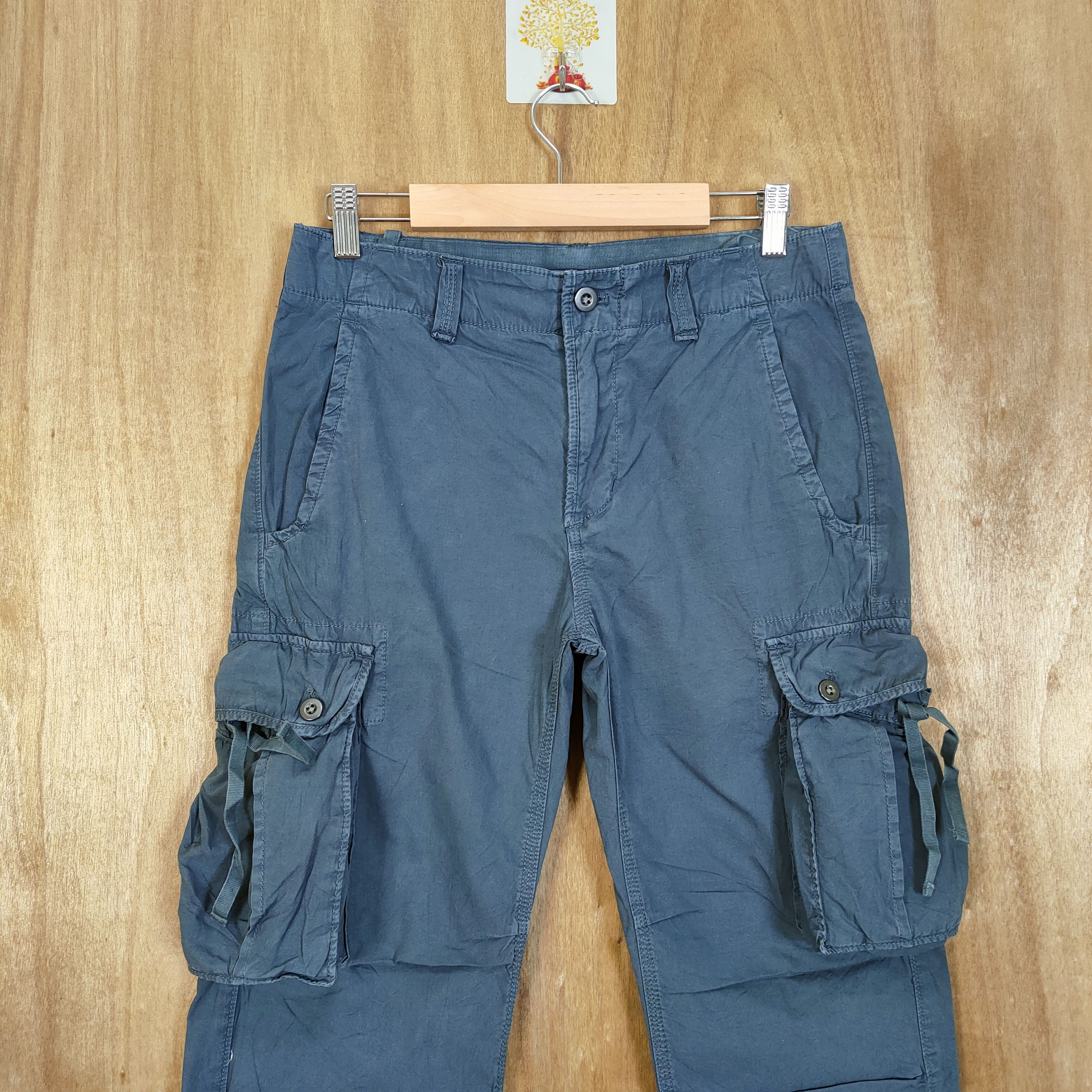 Gap × If Six Was Nine VINTAGE GAP BLUE BONDAGE CARGO PANTS Size US 28 / EU 44 - 2 Thumbnail