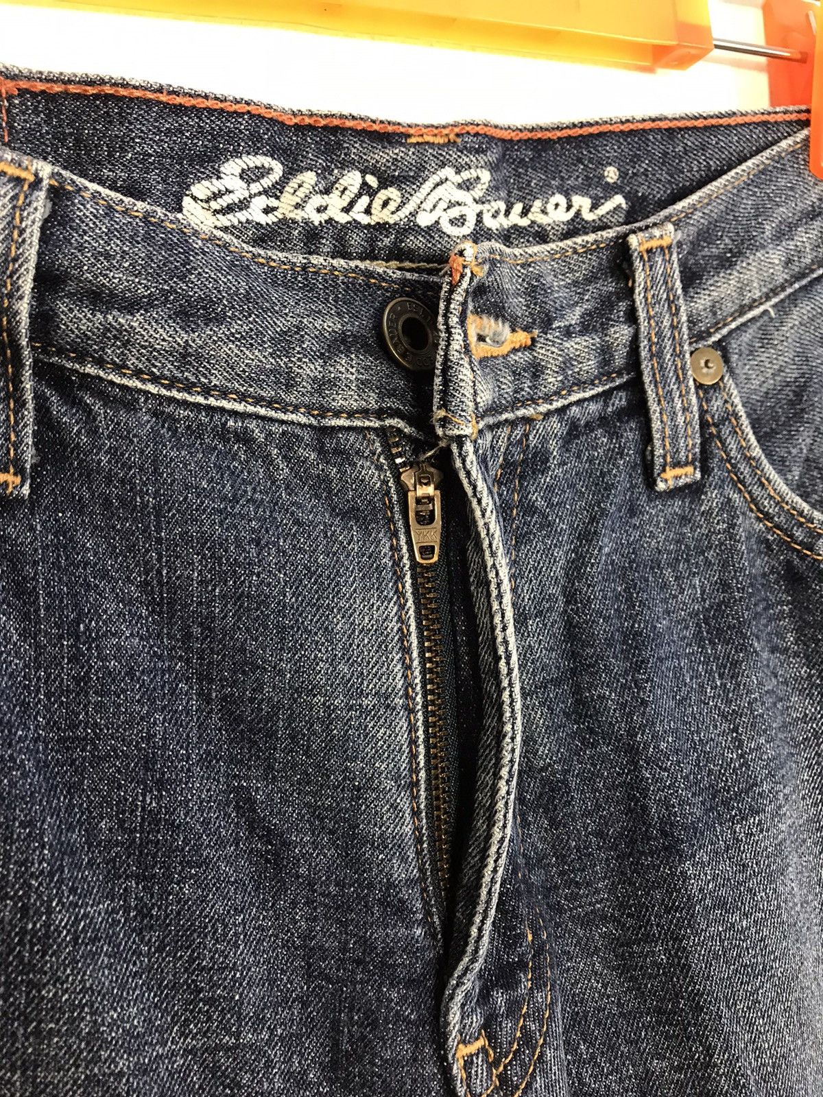Eddie Bauer Eddie Bauer Denim Jeans Straight Cut Checked Inner Design Size US 31 - 7 Thumbnail