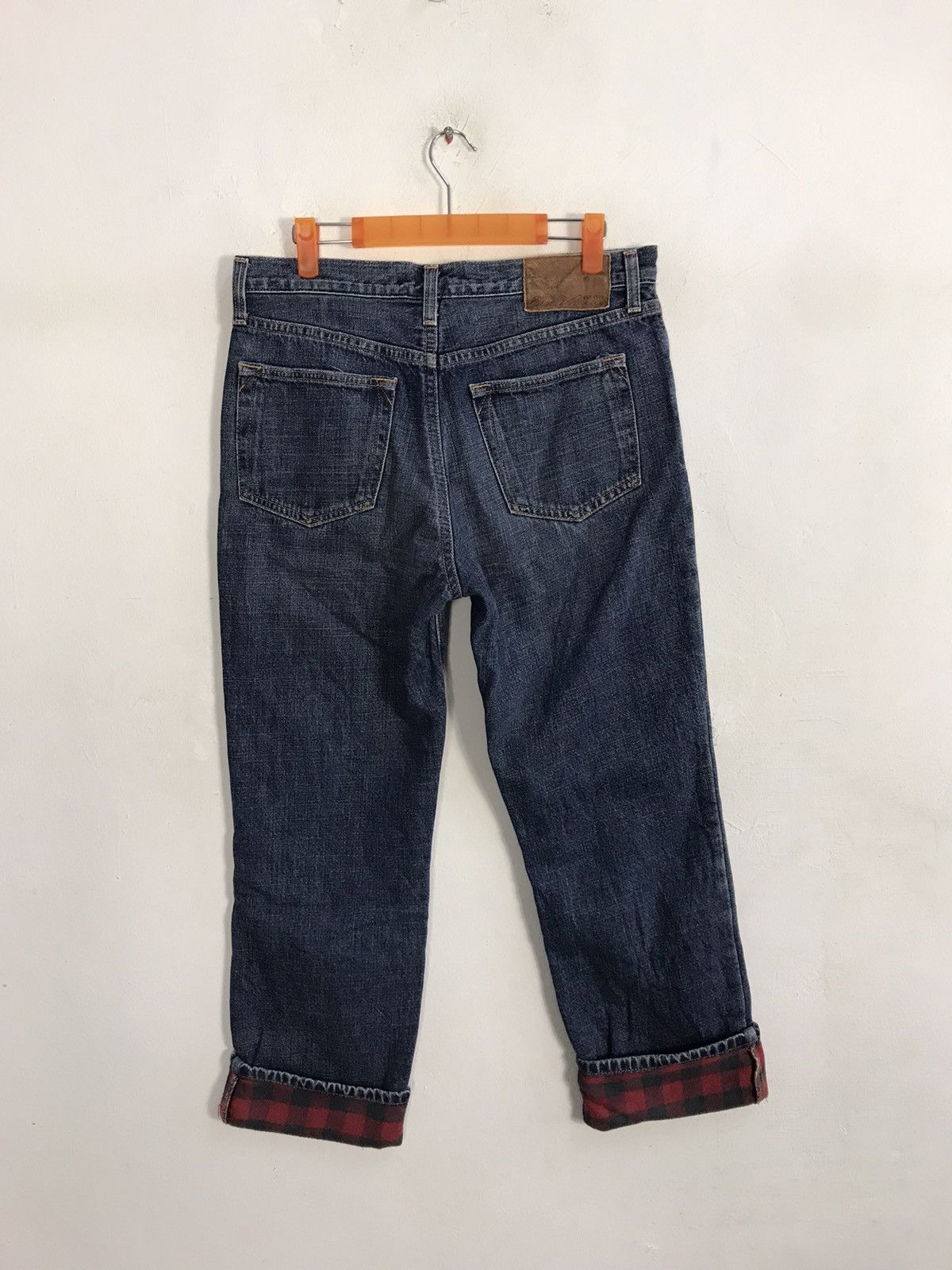 Eddie Bauer Eddie Bauer Denim Jeans Straight Cut Checked Inner Design Size US 31 - 4 Thumbnail