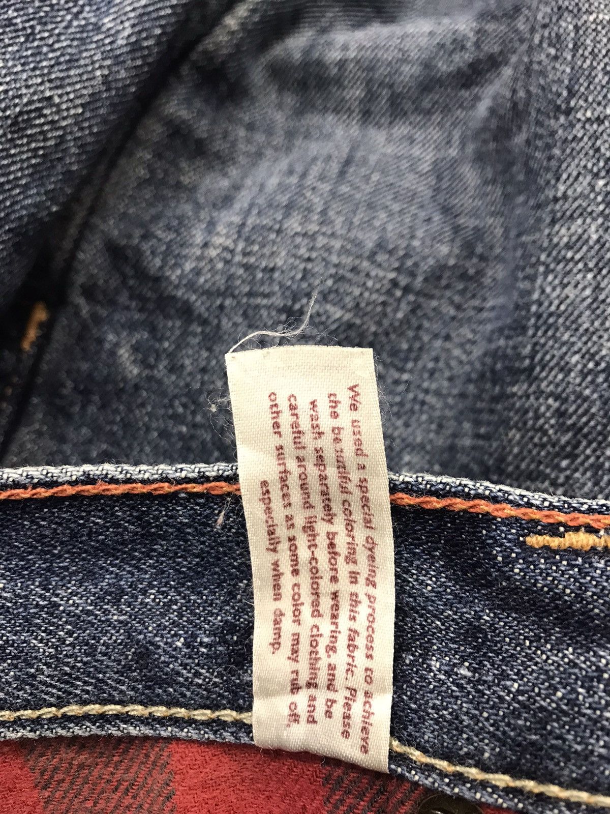 Eddie Bauer Eddie Bauer Denim Jeans Straight Cut Checked Inner Design Size US 31 - 12 Thumbnail