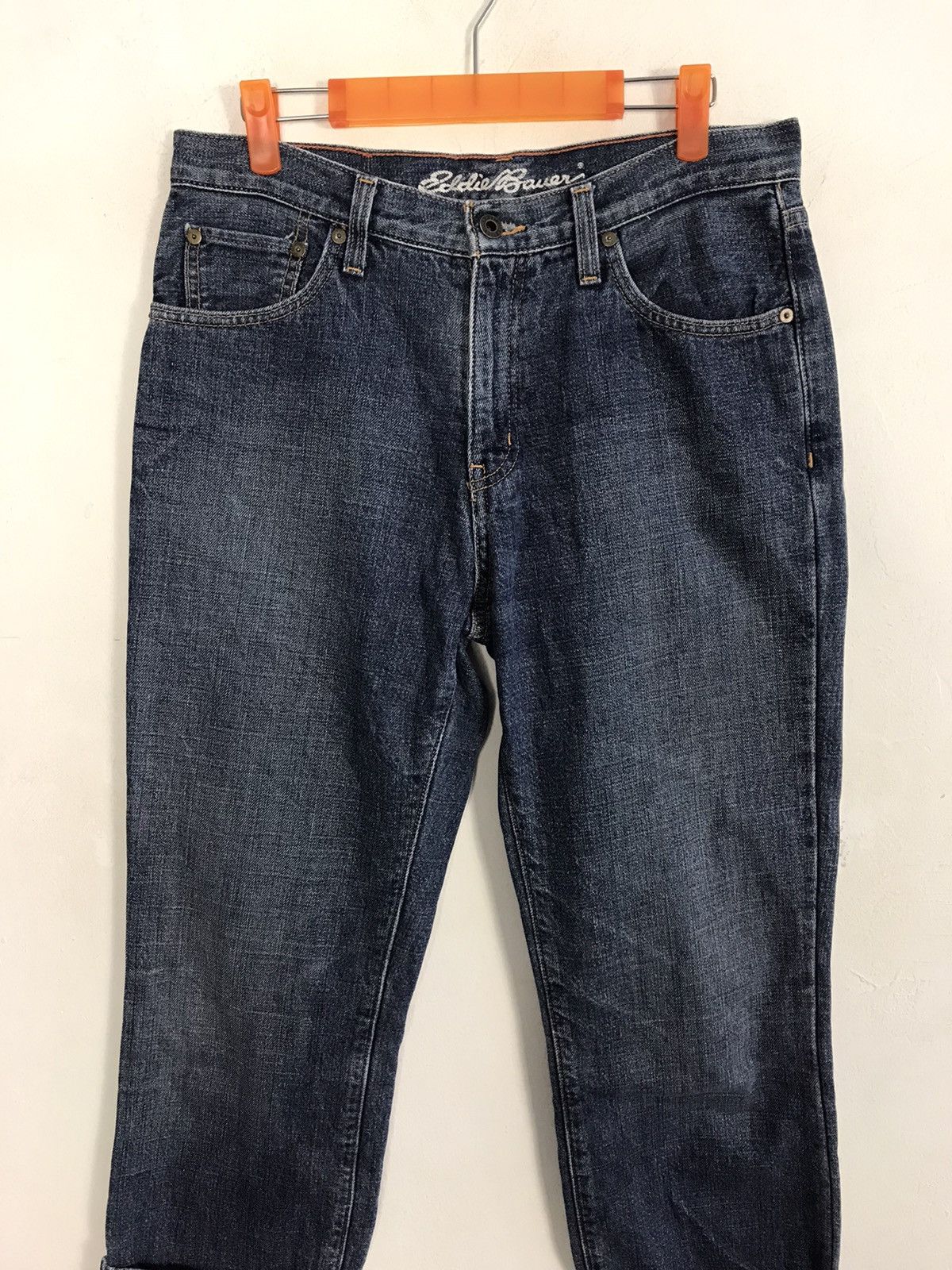 Eddie Bauer Eddie Bauer Denim Jeans Straight Cut Checked Inner Design Size US 31 - 3 Thumbnail