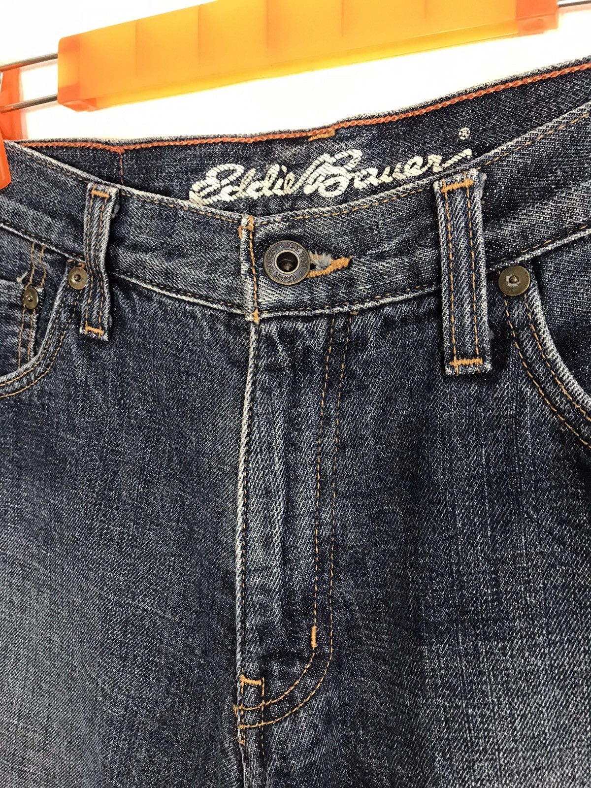 Eddie Bauer Eddie Bauer Denim Jeans Straight Cut Checked Inner Design Size US 31 - 5 Thumbnail