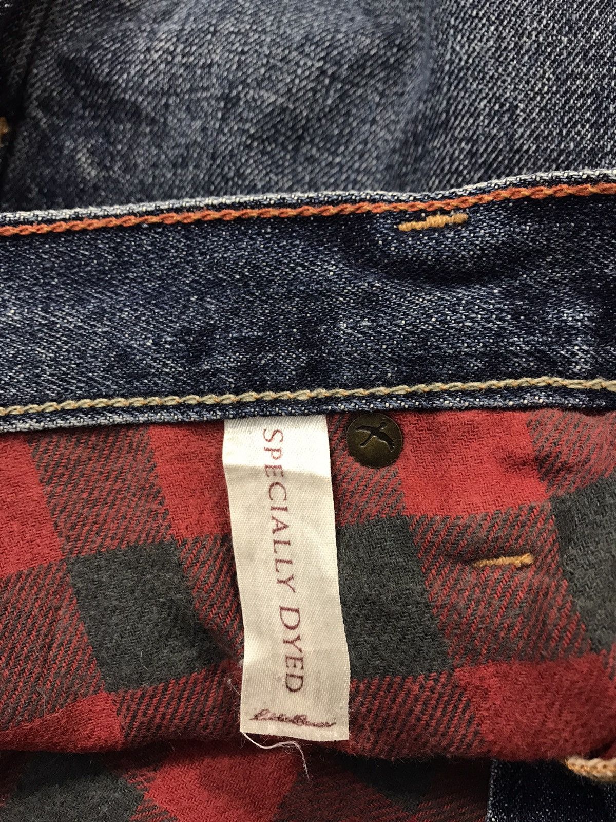 Eddie Bauer Eddie Bauer Denim Jeans Straight Cut Checked Inner Design Size US 31 - 11 Thumbnail