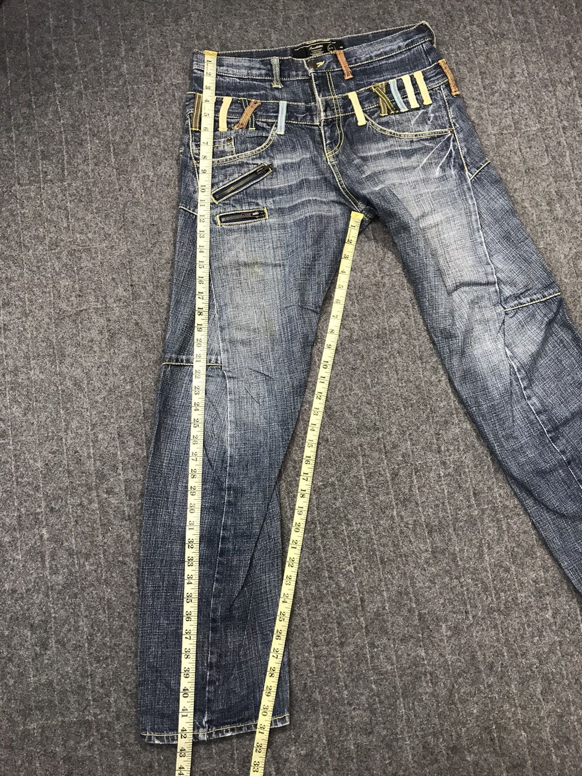 Japanese Brand Double Waist Breath Mint BRTHBREATH Denim Jeans Size US 32 / EU 48 - 13 Thumbnail