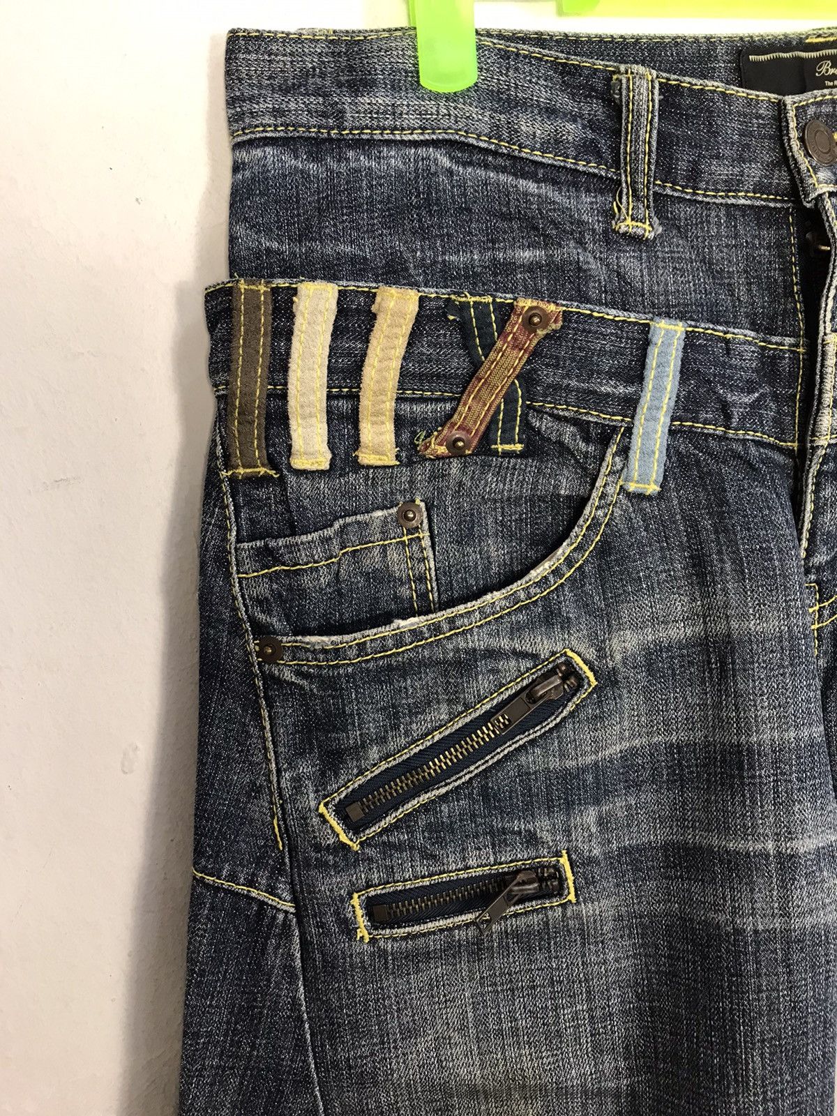 Japanese Brand Double Waist Breath Mint BRTHBREATH Denim Jeans Size US 32 / EU 48 - 6 Thumbnail