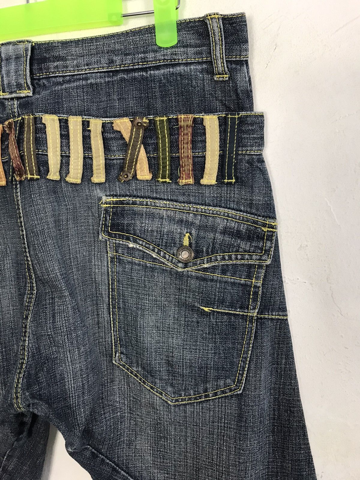 Japanese Brand Double Waist Breath Mint BRTHBREATH Denim Jeans Size US 32 / EU 48 - 8 Thumbnail