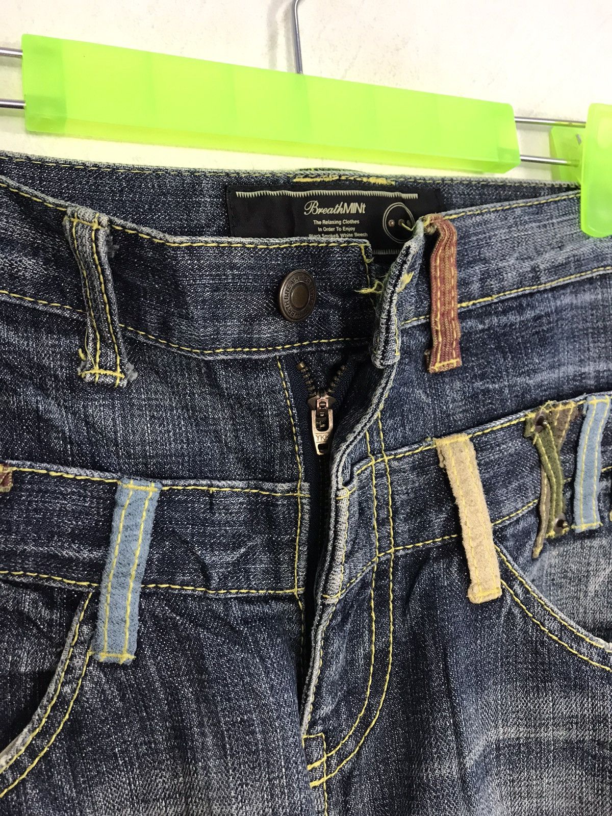 Japanese Brand Double Waist Breath Mint BRTHBREATH Denim Jeans Size US 32 / EU 48 - 7 Thumbnail