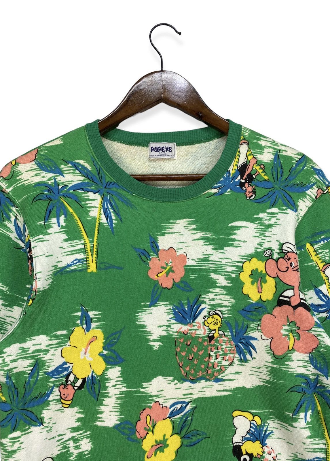 Cartoon Network Vintage Popeye Overprint Sweatshirt Size US L / EU 52-54 / 3 - 2 Thumbnail