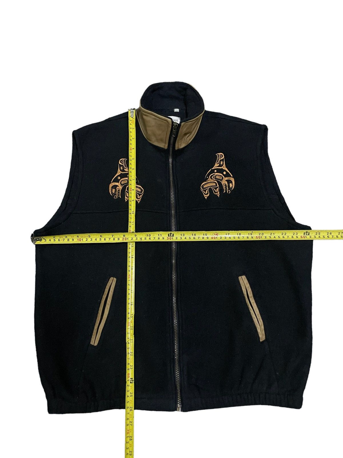 Japanese Brand Japanese Embroidery True Religion Karakuri Style Fleece Vest Size US L / EU 52-54 / 3 - 18 Thumbnail