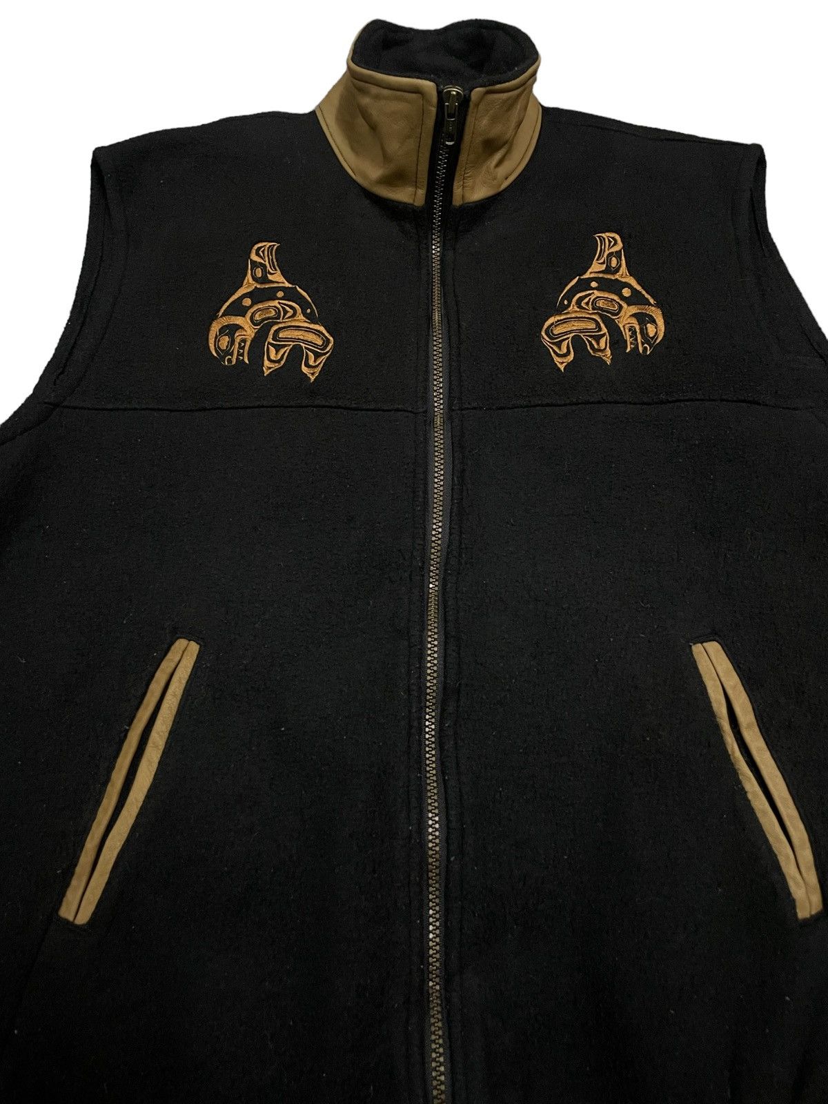Japanese Brand Japanese Embroidery True Religion Karakuri Style Fleece Vest Size US L / EU 52-54 / 3 - 6 Thumbnail