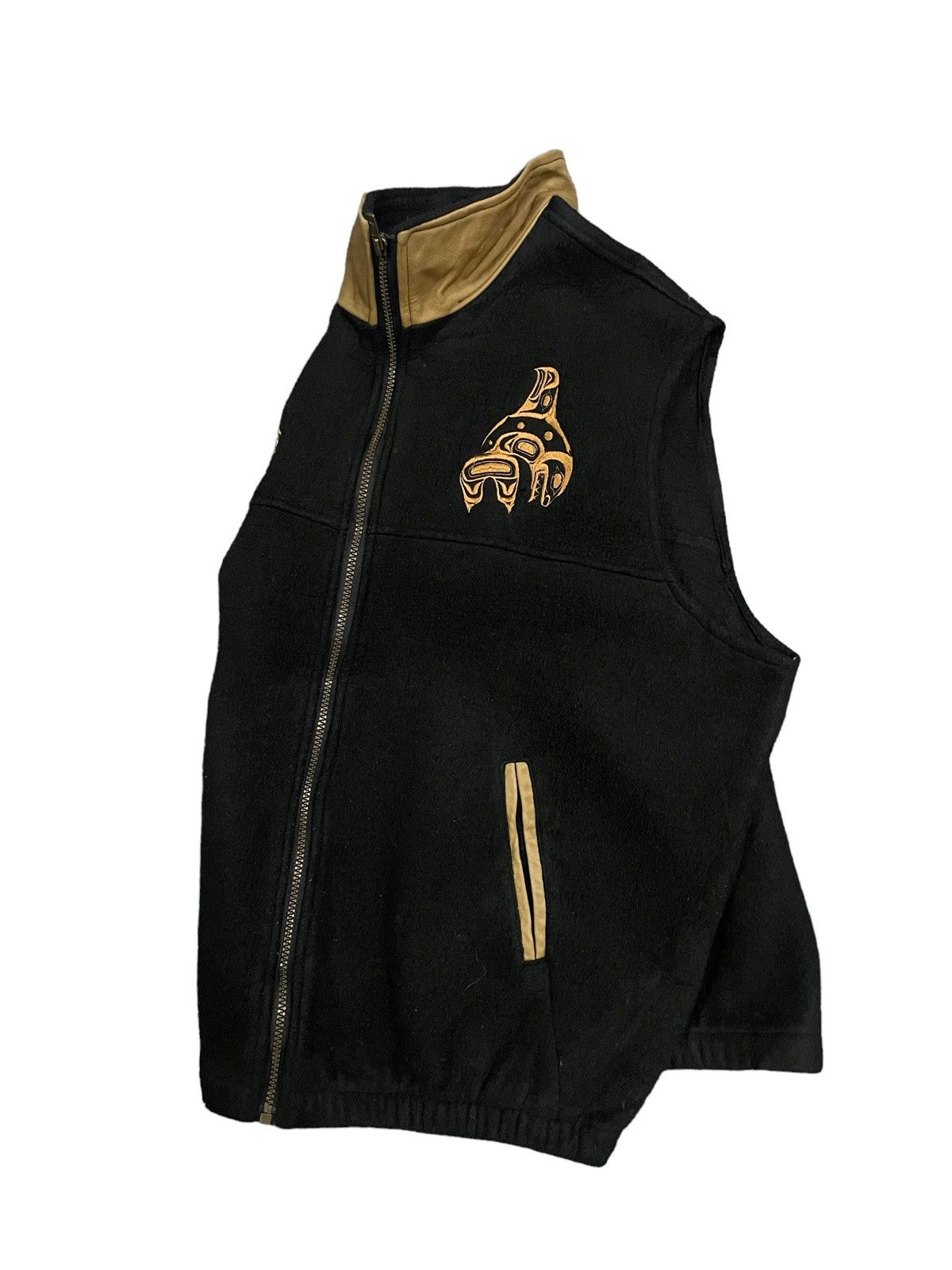 Japanese Brand Japanese Embroidery True Religion Karakuri Style Fleece Vest Size US L / EU 52-54 / 3 - 7 Thumbnail