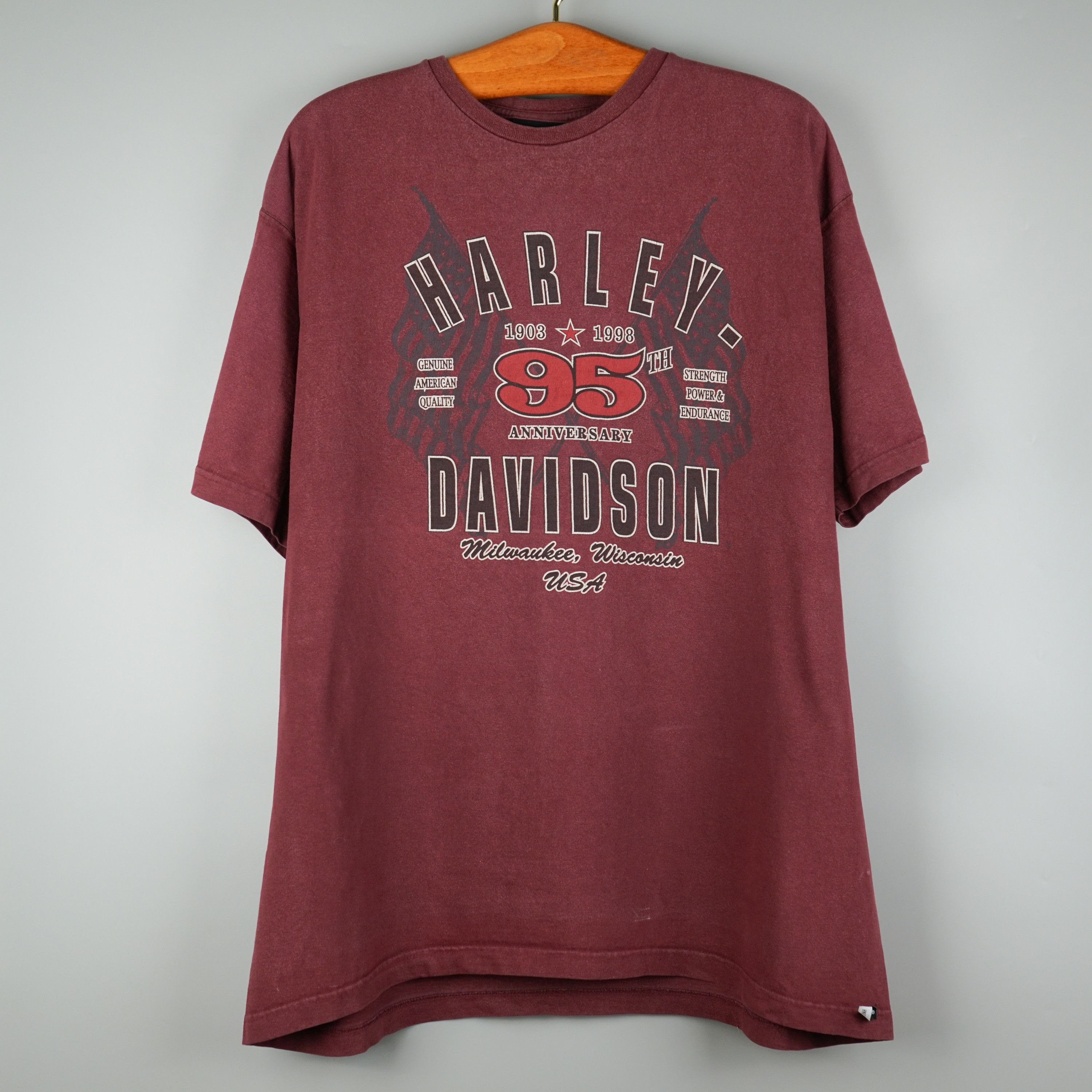 Harley Davidson × Vintage 1998 Harley Davidson t-shirt 95 Anniversary Size US XXL / EU 58 / 5 - 1 Thumbnail