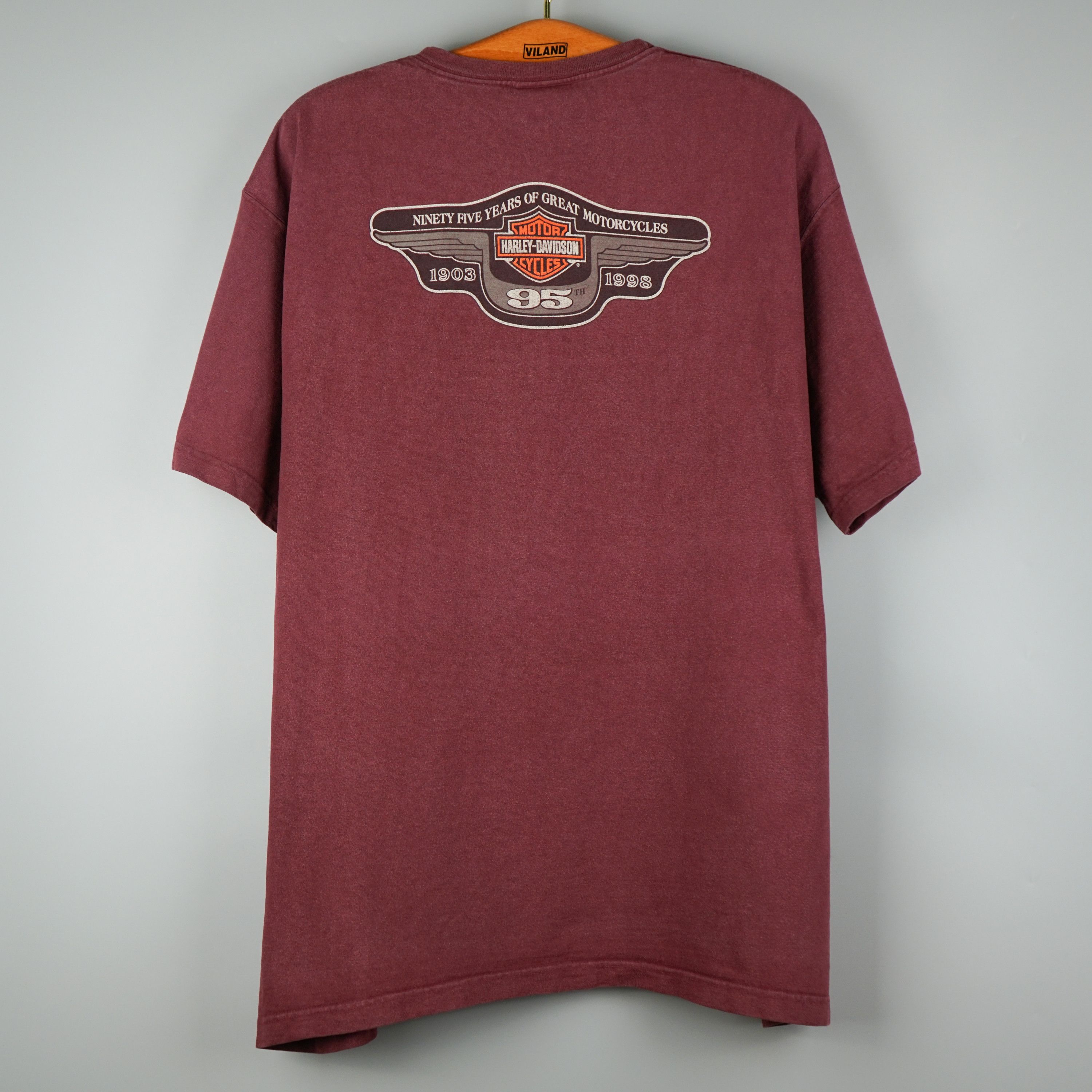 Harley Davidson × Vintage 1998 Harley Davidson t-shirt 95 Anniversary Size US XXL / EU 58 / 5 - 6 Thumbnail