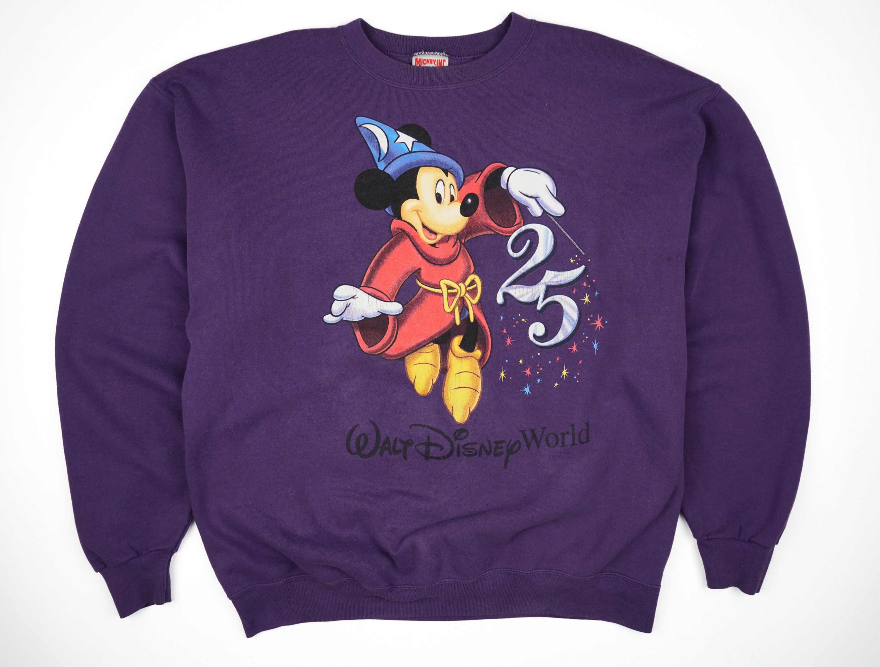 Disney × Mickey Mouse × Vintage 1990s Mickey Mouse Magician Sweatshirt Size US XL / EU 56 / 4 - 1 Thumbnail